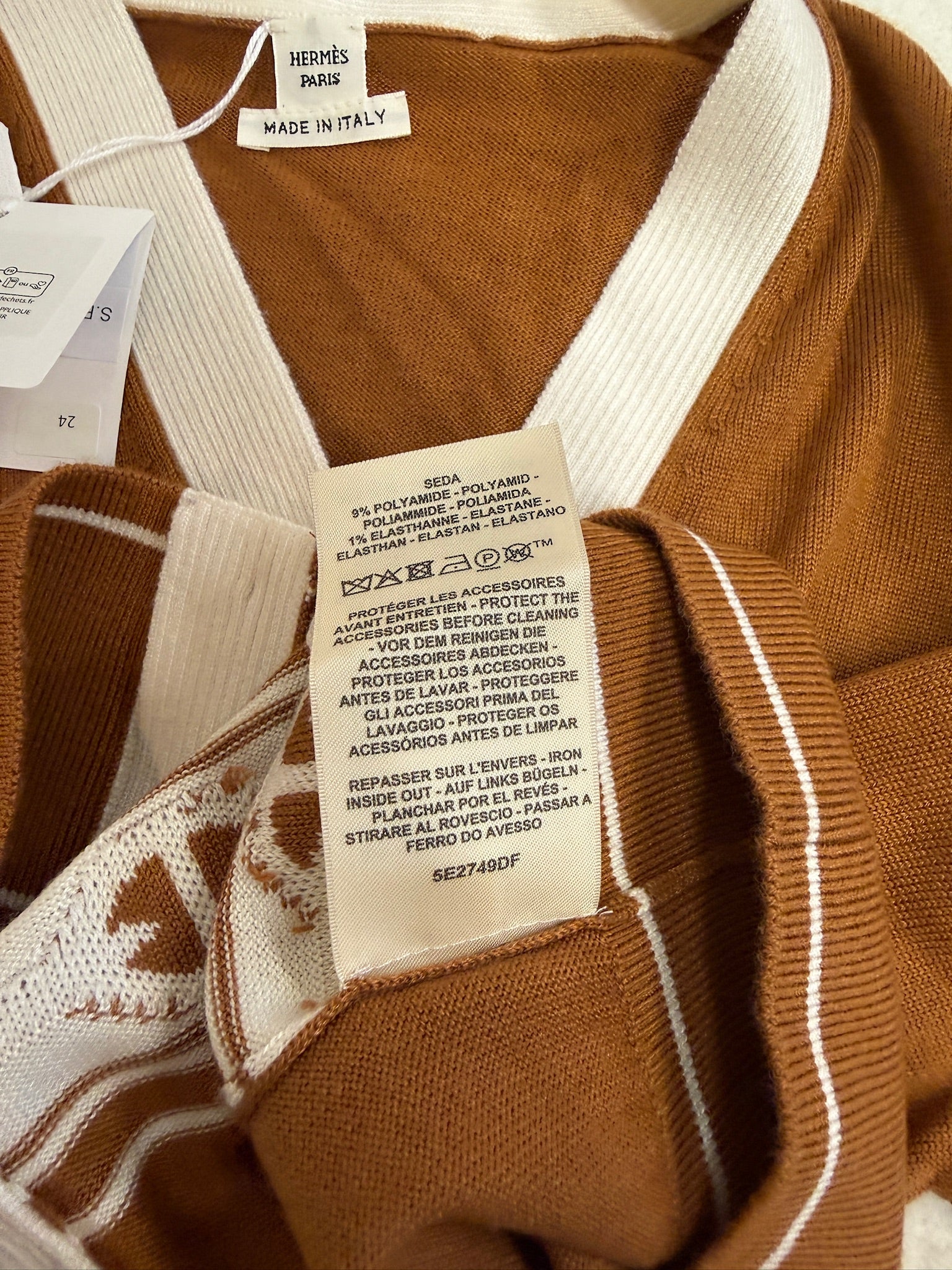 Hermès Chain Detail Cardigan - Marron Aleza