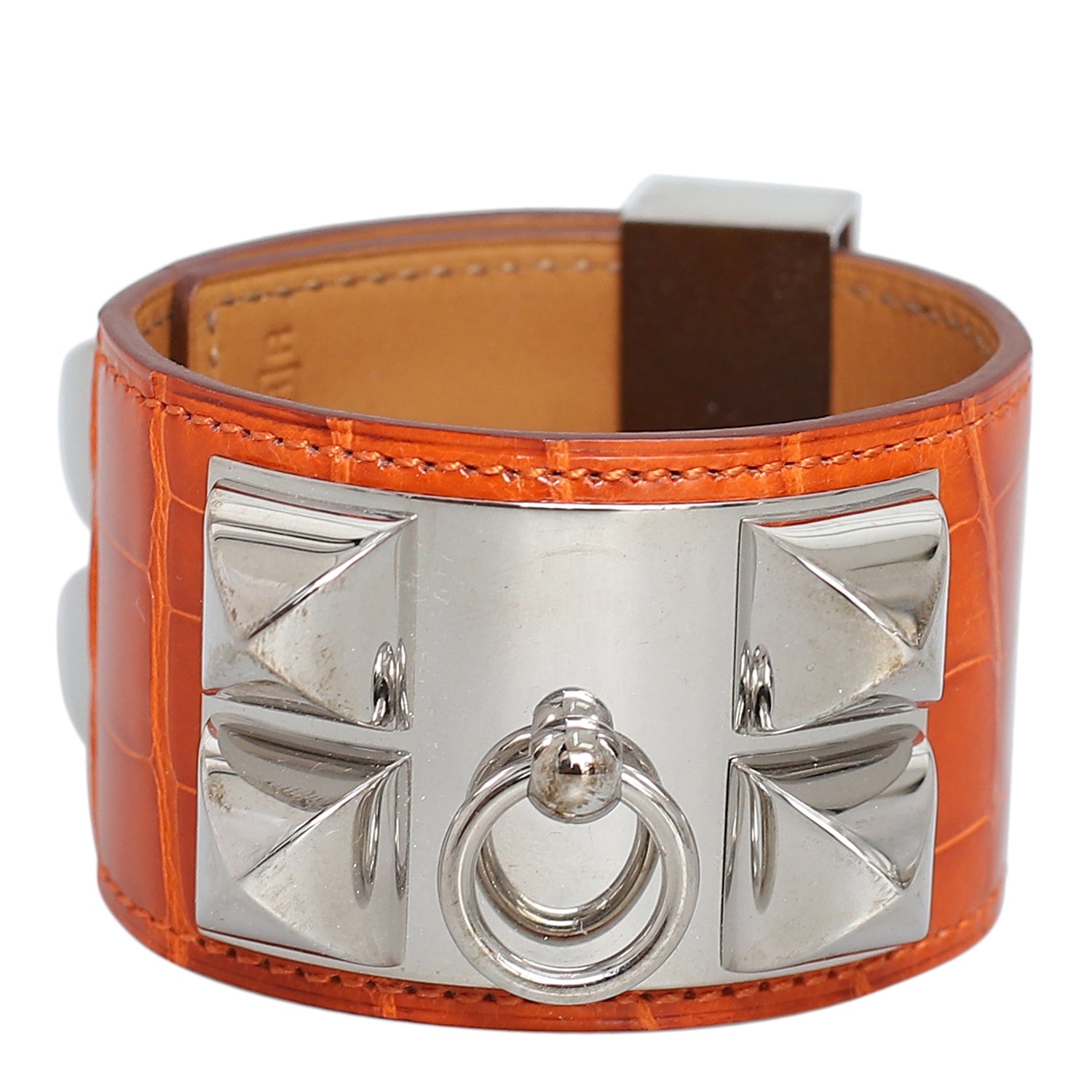 Hermès Matte Alligator Collier de Chien Bracelet HER06698A