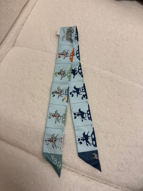 Hermès Twilly Scarf - Aqua Equestrian