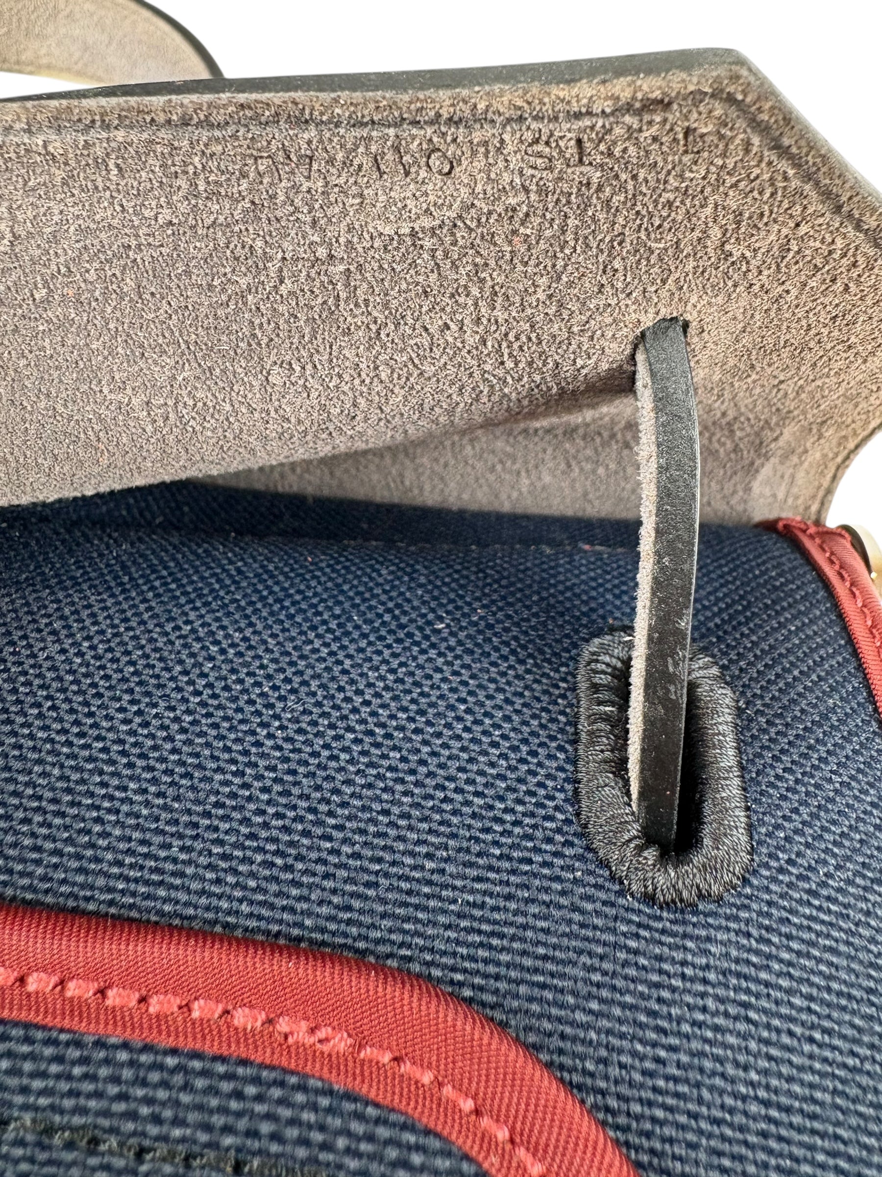 Hermes Herbag Zip 39 Navy with Red Trim Bag