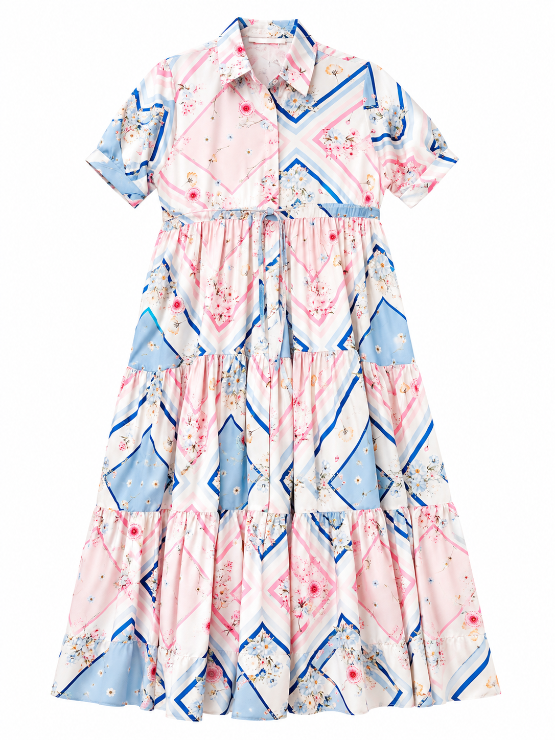 DRESS HELIOS BANDANA FLORAL BLUE PINK MCL12994