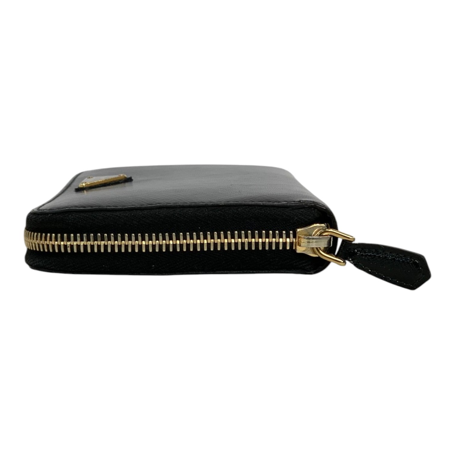 Prada Saffiano Black Long Zip Wallet