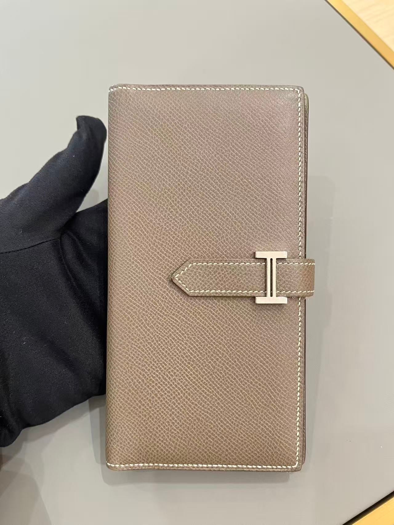 Hermès Bearn Long Wallet - Etoupe (Elephant Grey)