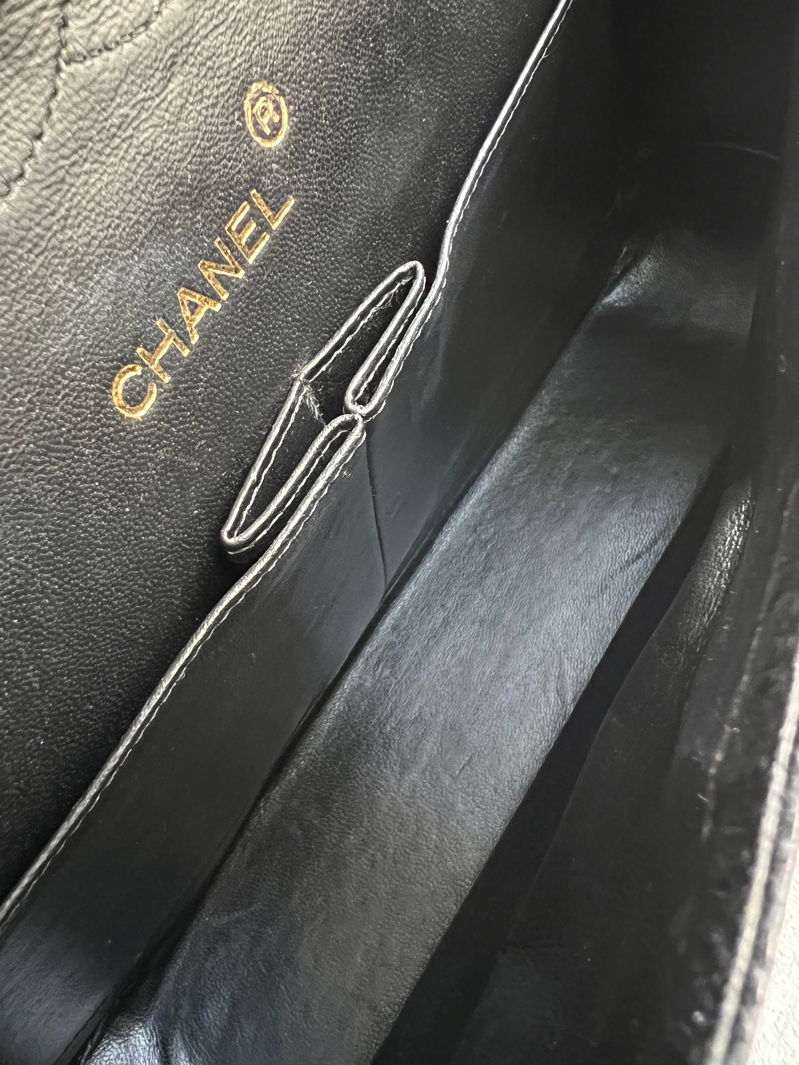 Chanel Classic Medium Double Flap Lizard Black GHW SYCYB1139
