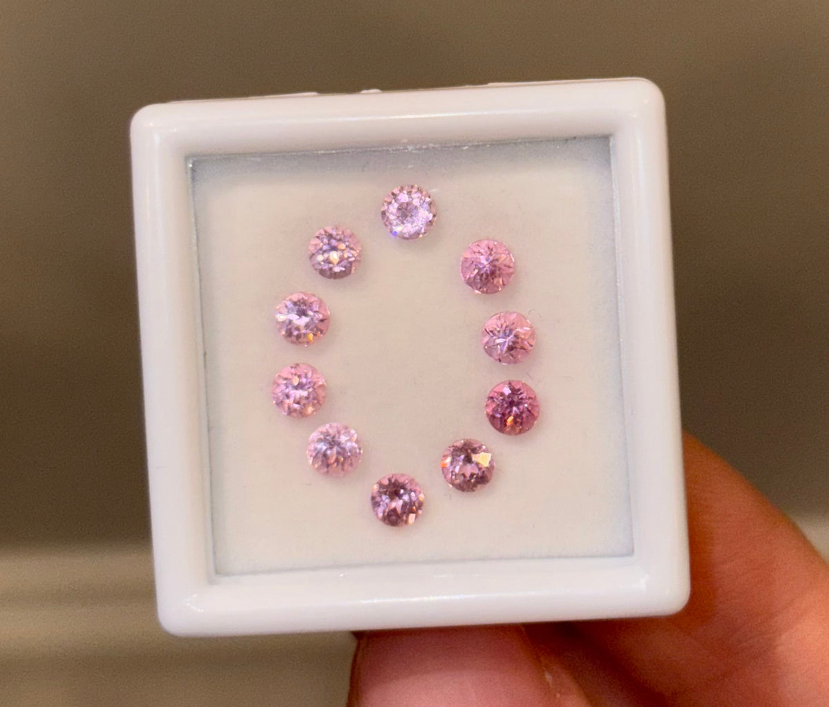 1.50ct Peony Pink Spinel Melee Diamond Brilliance THAIC0730