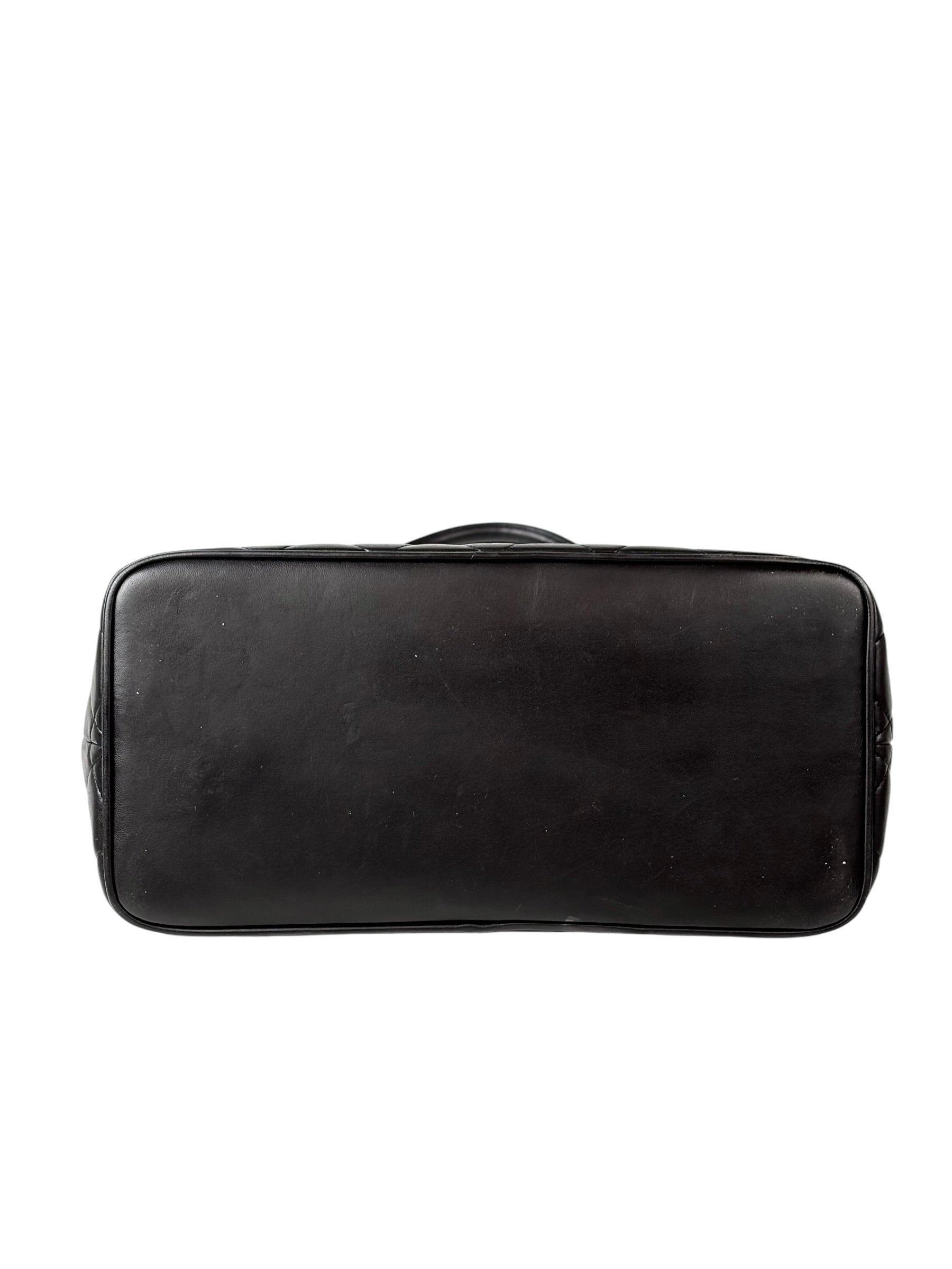 Chanel Vintage Black Zip Tote Bag