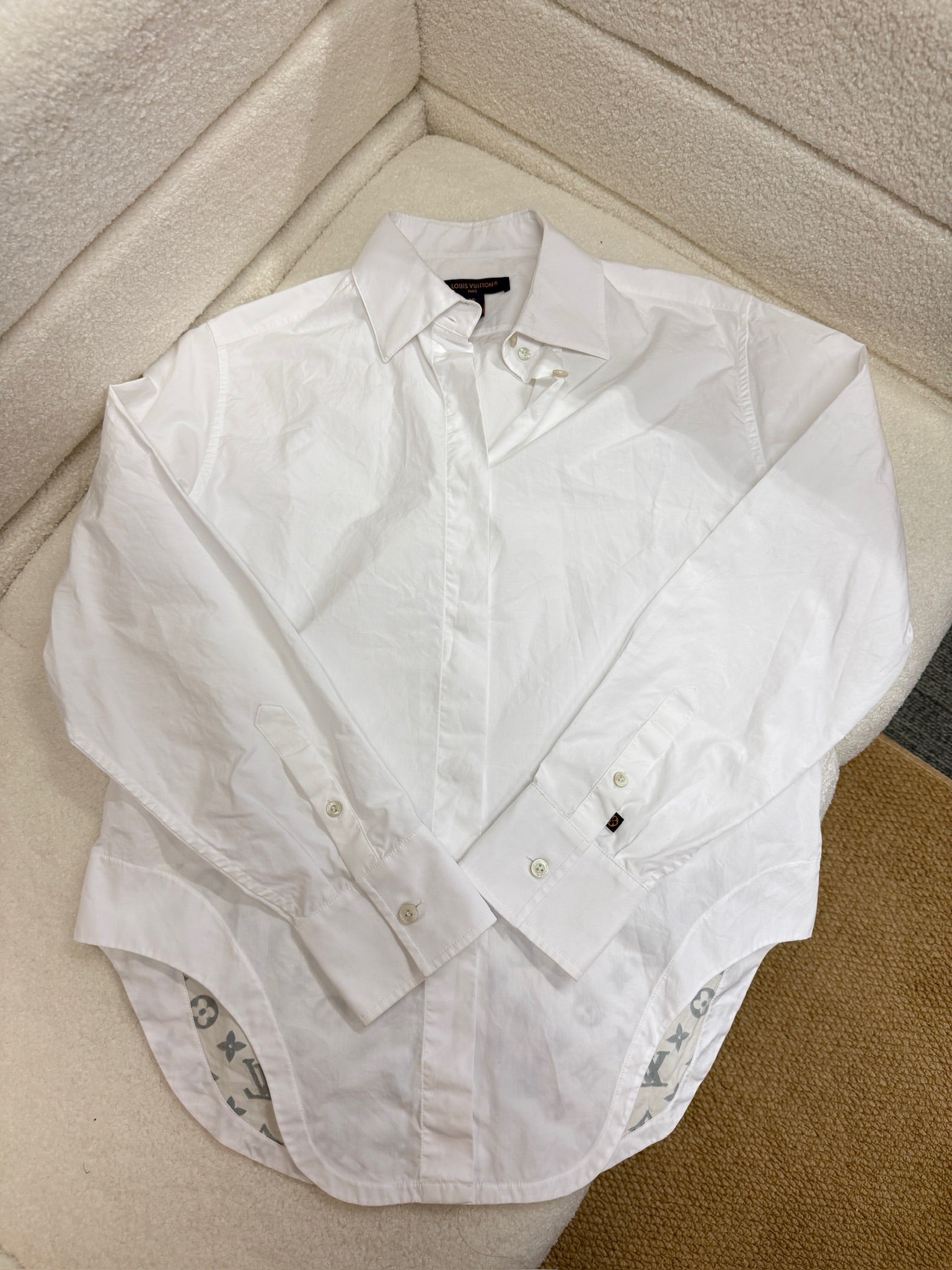 Louis Vuitton 2021 SS Monogram Hem Shirt | 100% Cotton | Regular Fit