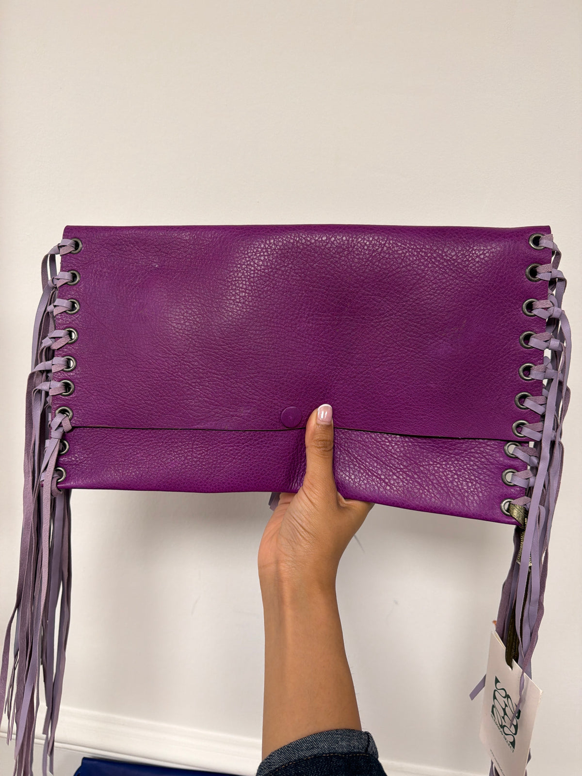 Purple Fringe Clutch ALC4482