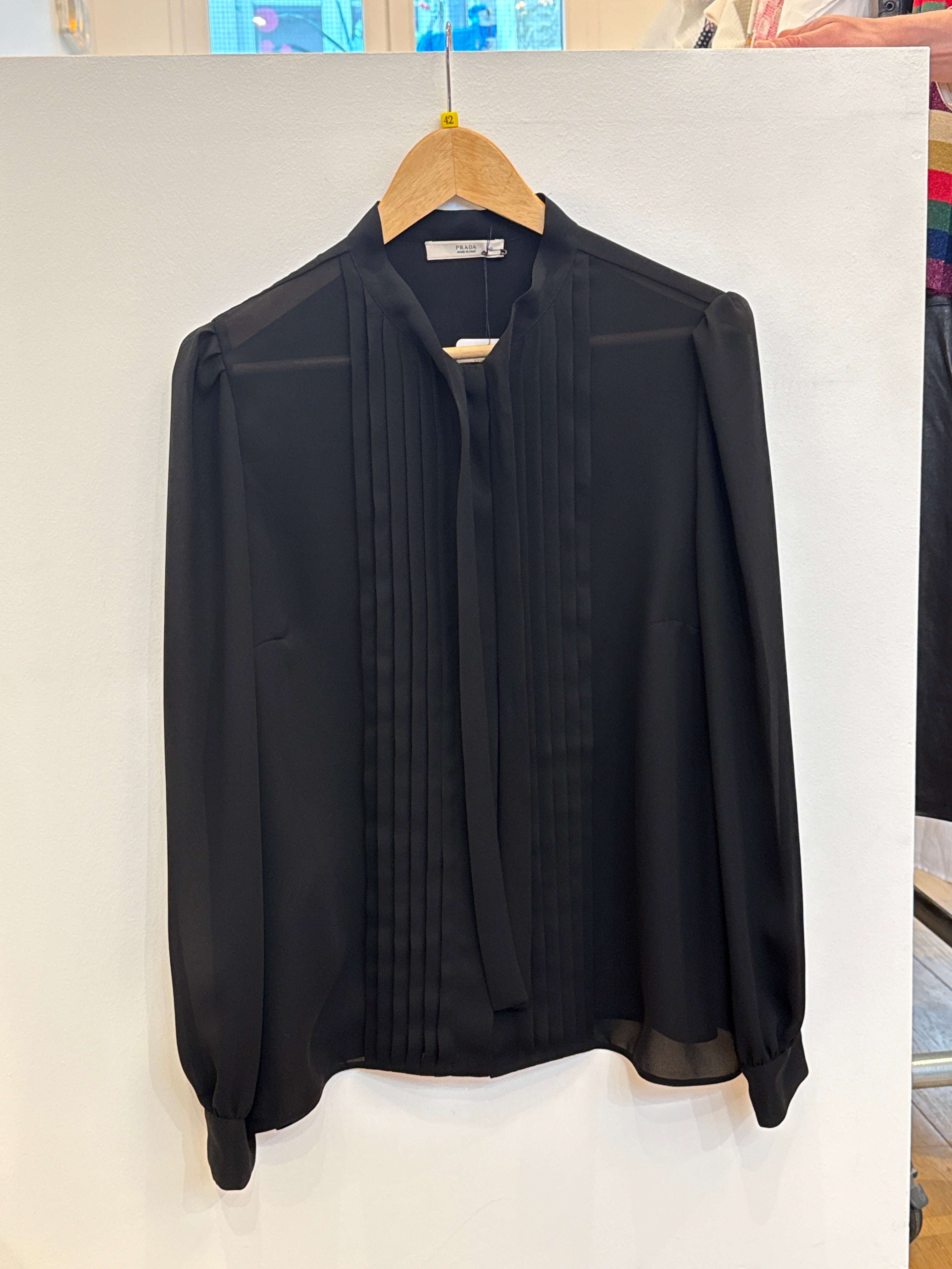 Prada Black pleated shirt AGC3656