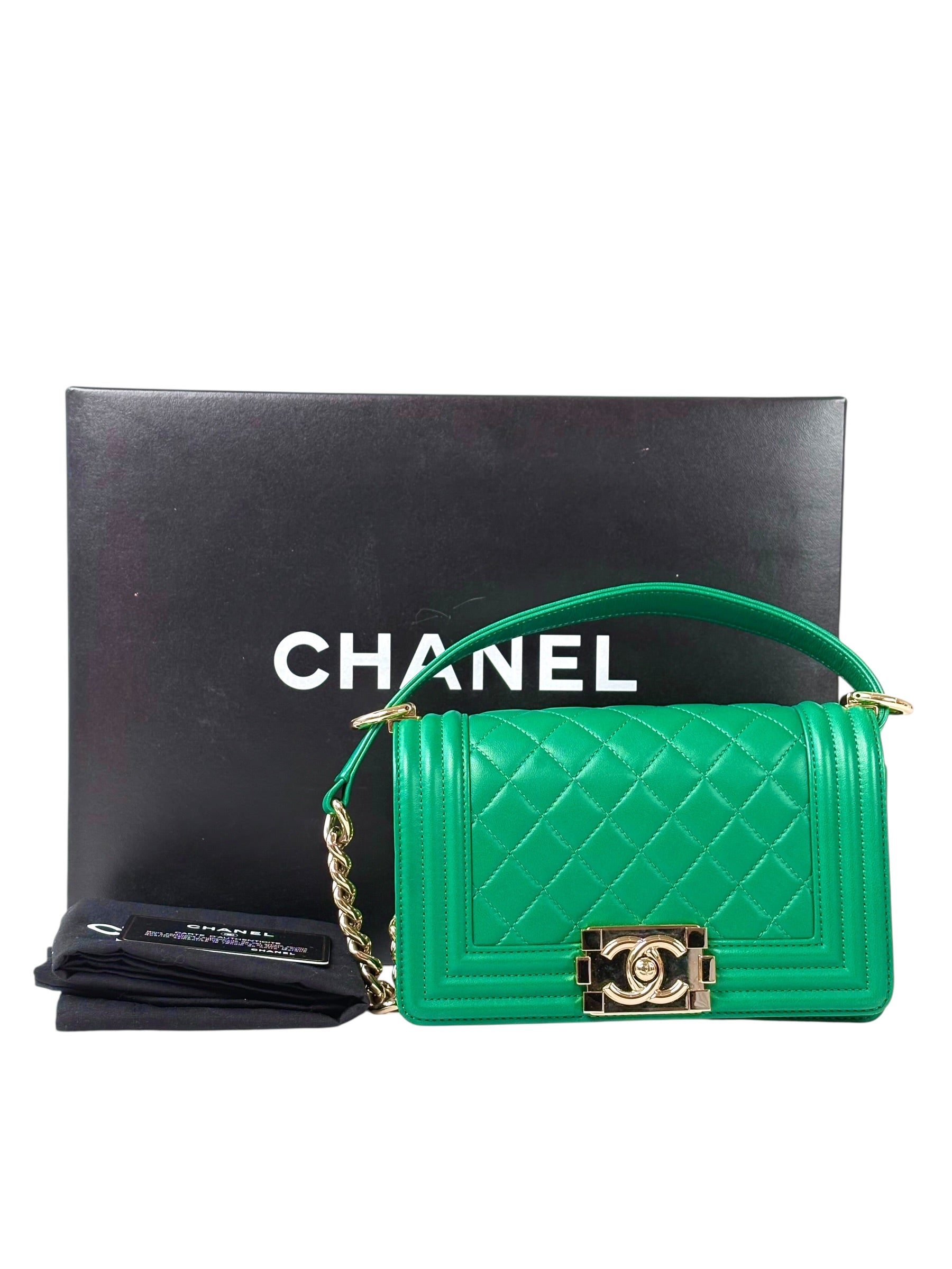 Chanel Small Green Boy Bag