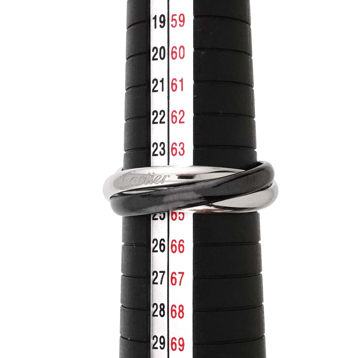 Cartier Trinity MM Ceramic Ring K18 WG 750 size64 10.25-10.5(US) 902963144