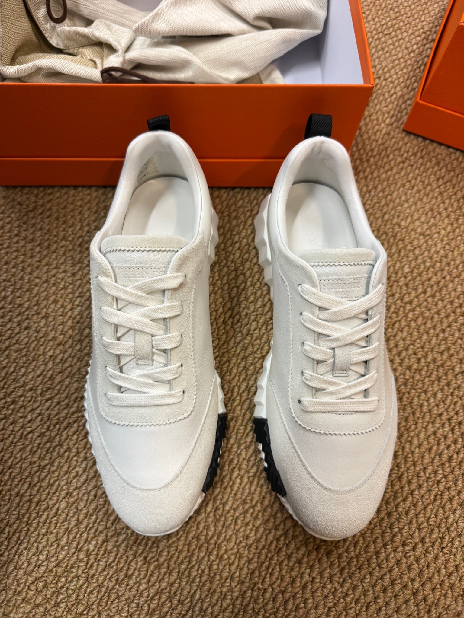 Hermès H Logo White Sneakers