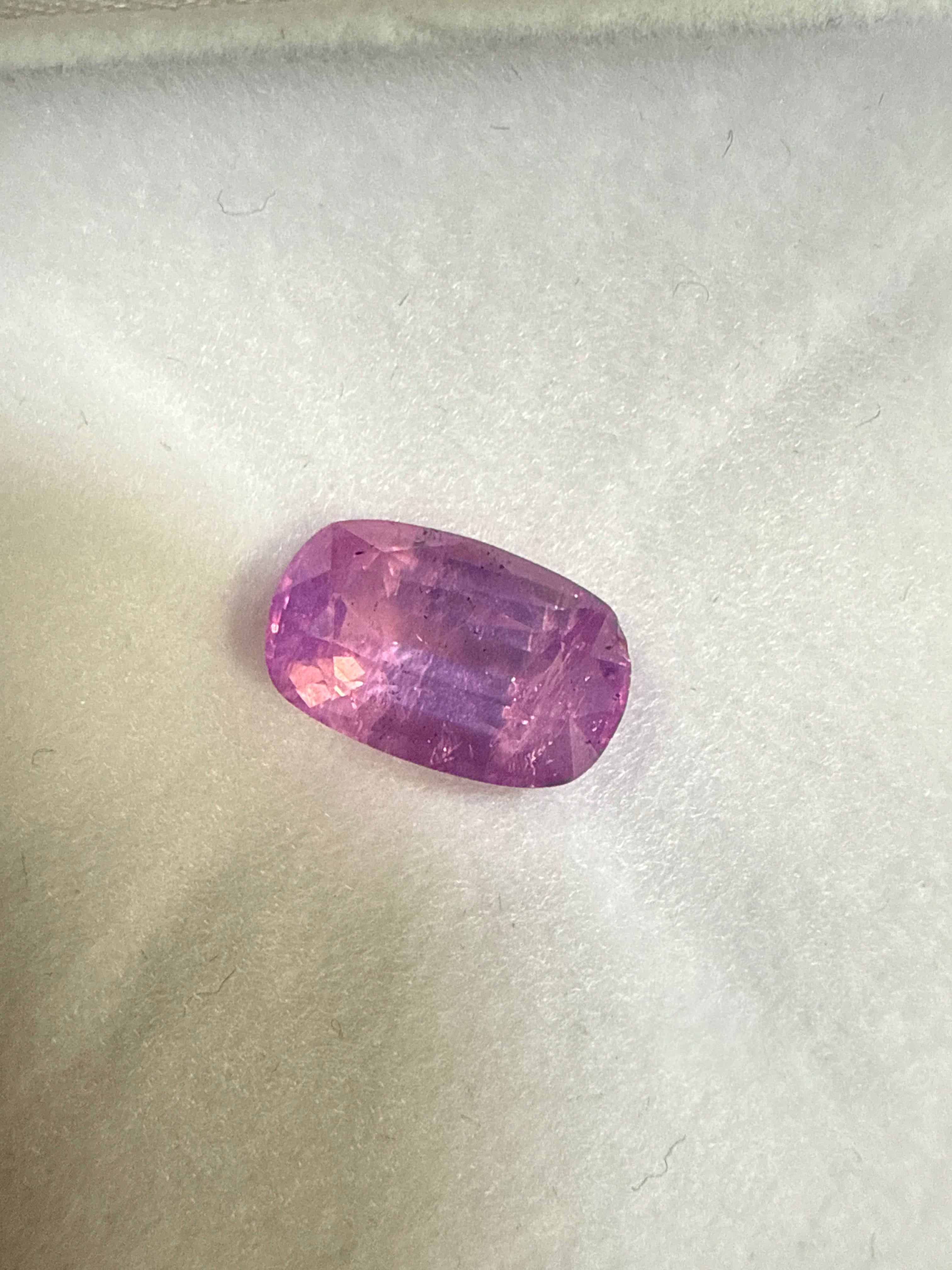 4.66ct Certified Kashmir Padparadscha Sapphire