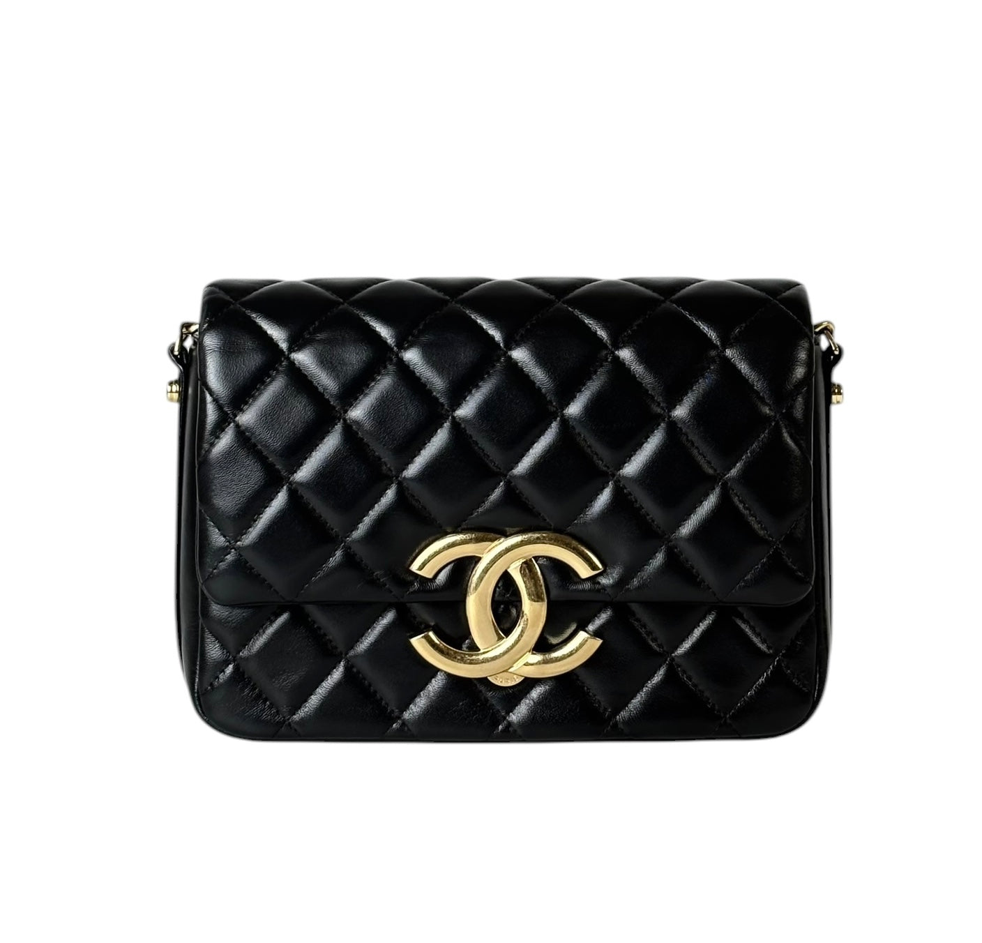 Chanel Black Chain in Lambskin Bag - Full Set