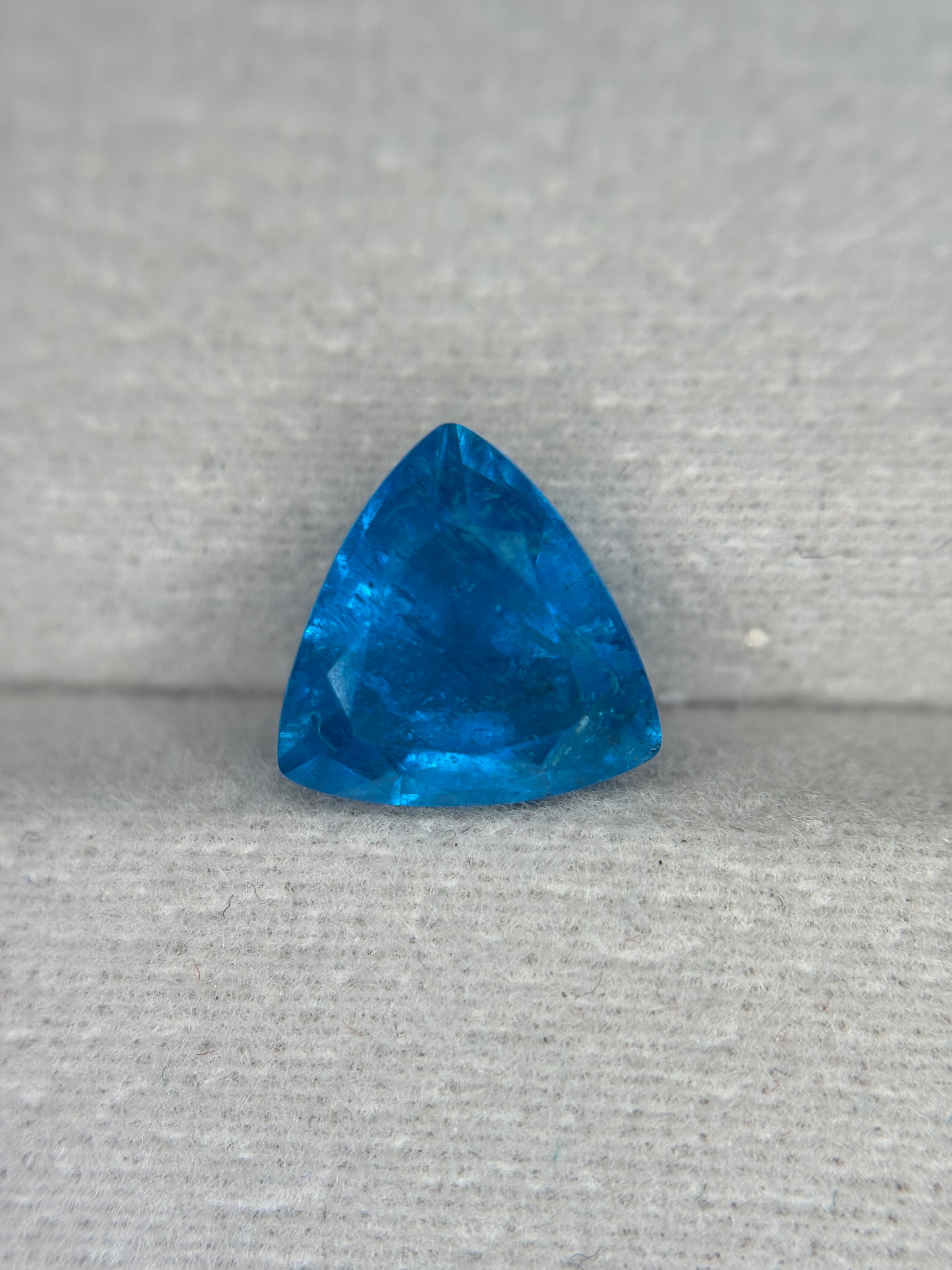 2.45ct Electric Blue Apatite Trillion THAIC0500