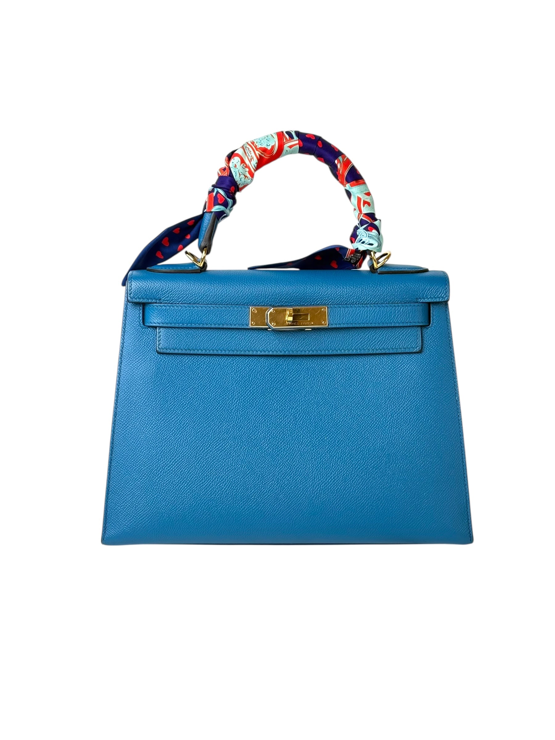 Hermes Kelly Bag 28cm Epsom Blue