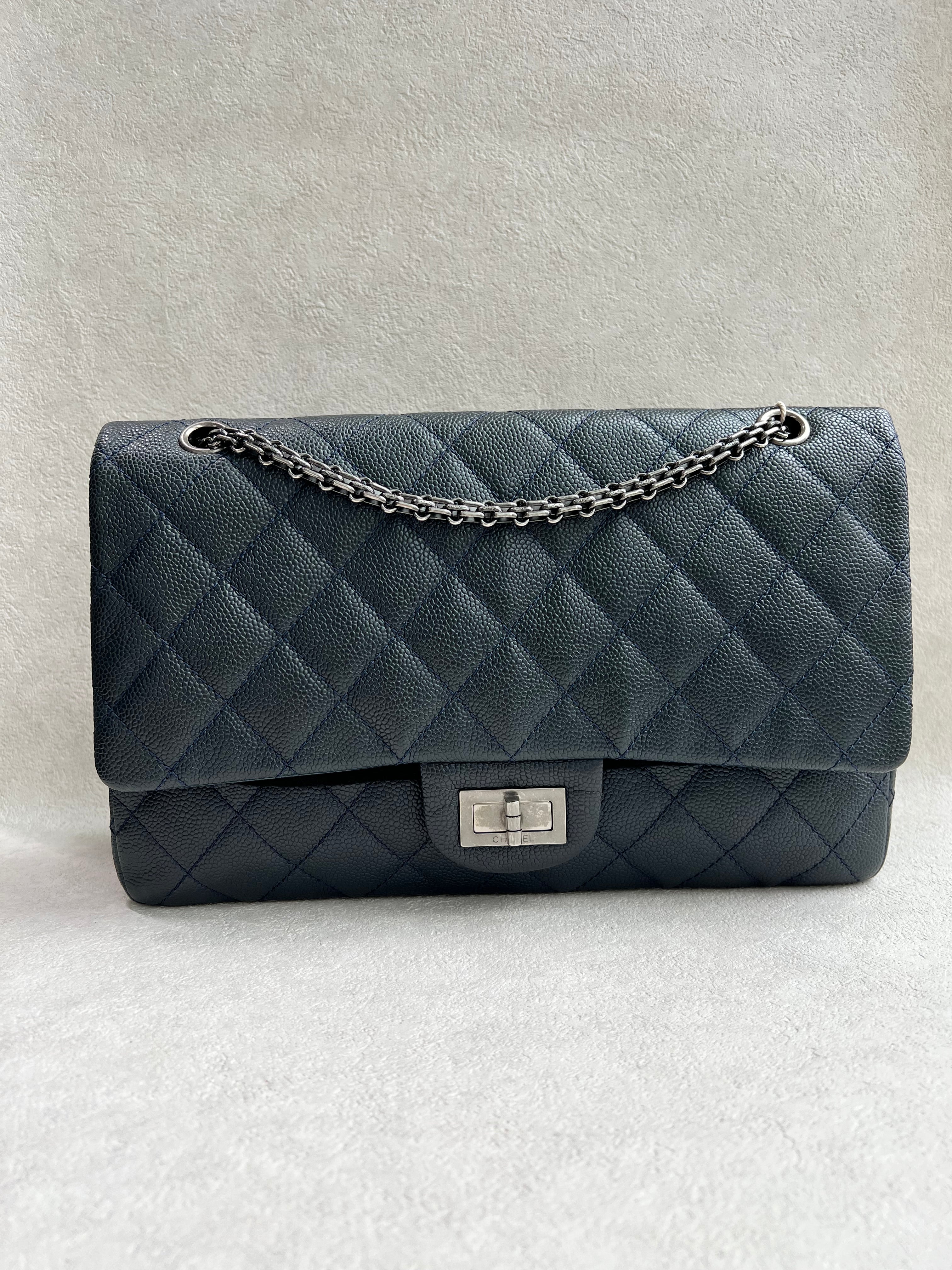 Chanel Reissue 2.55 228 Dark Blue Ruthenium Hardware SYC1726