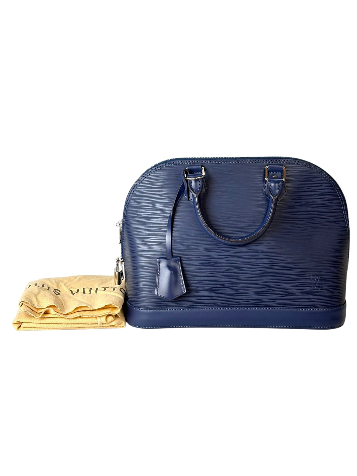 Louis Vuitton Alma Navy EPI Leather Bag