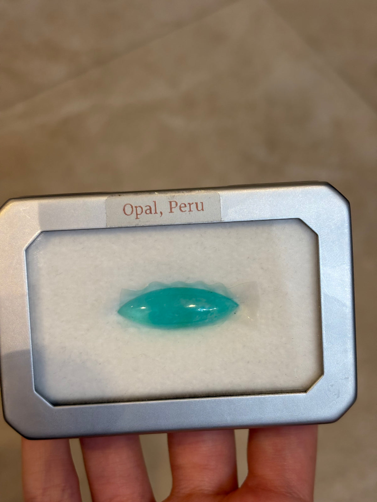 8.00ct Marquise Natural Blue Peruvian Opal (rare) THAIC1147