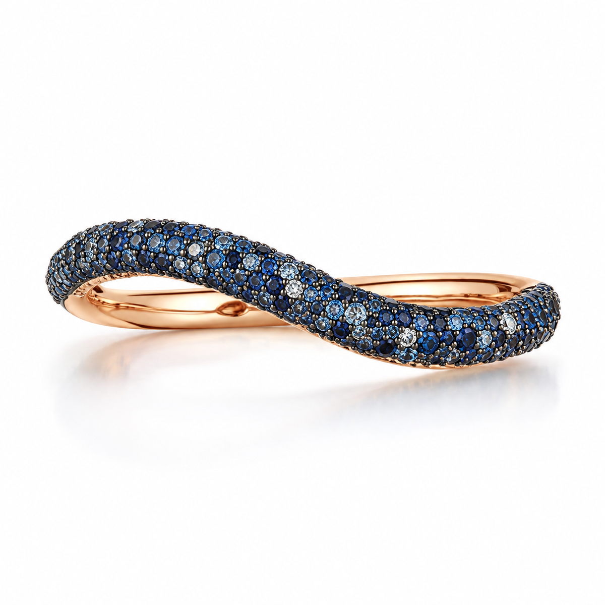 18k Sugar Dust Colored Stack Ring SETTING ONLY SABSET070