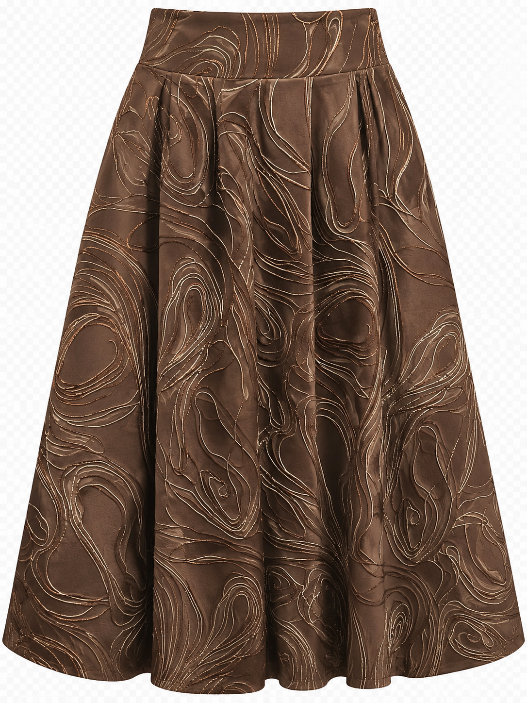 SKIRT ONE OF A KIND BROWN JACQUARD MCL13624