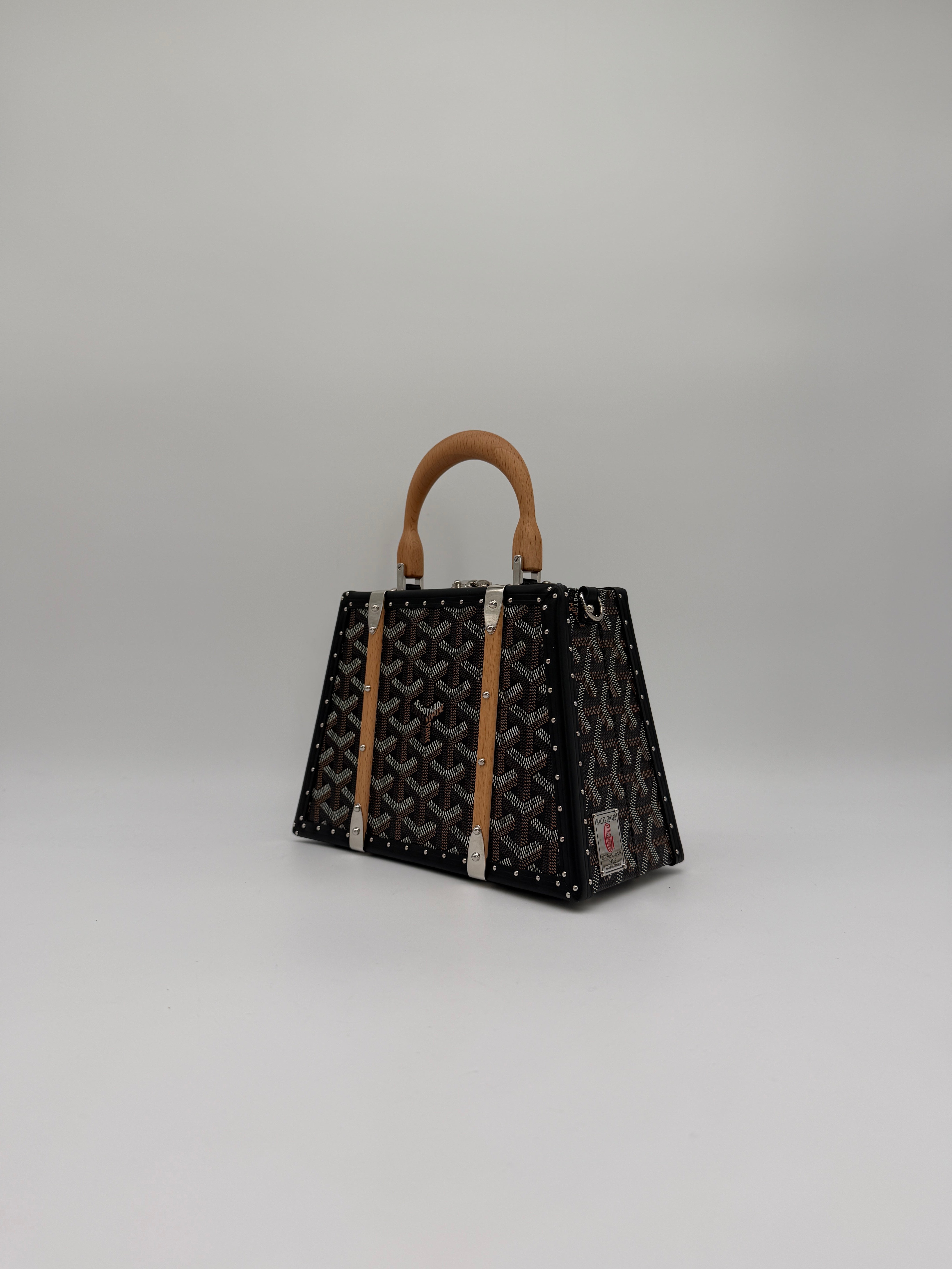 Goyard Saïgon Mini Trunk Bag Black Palladium Hardware