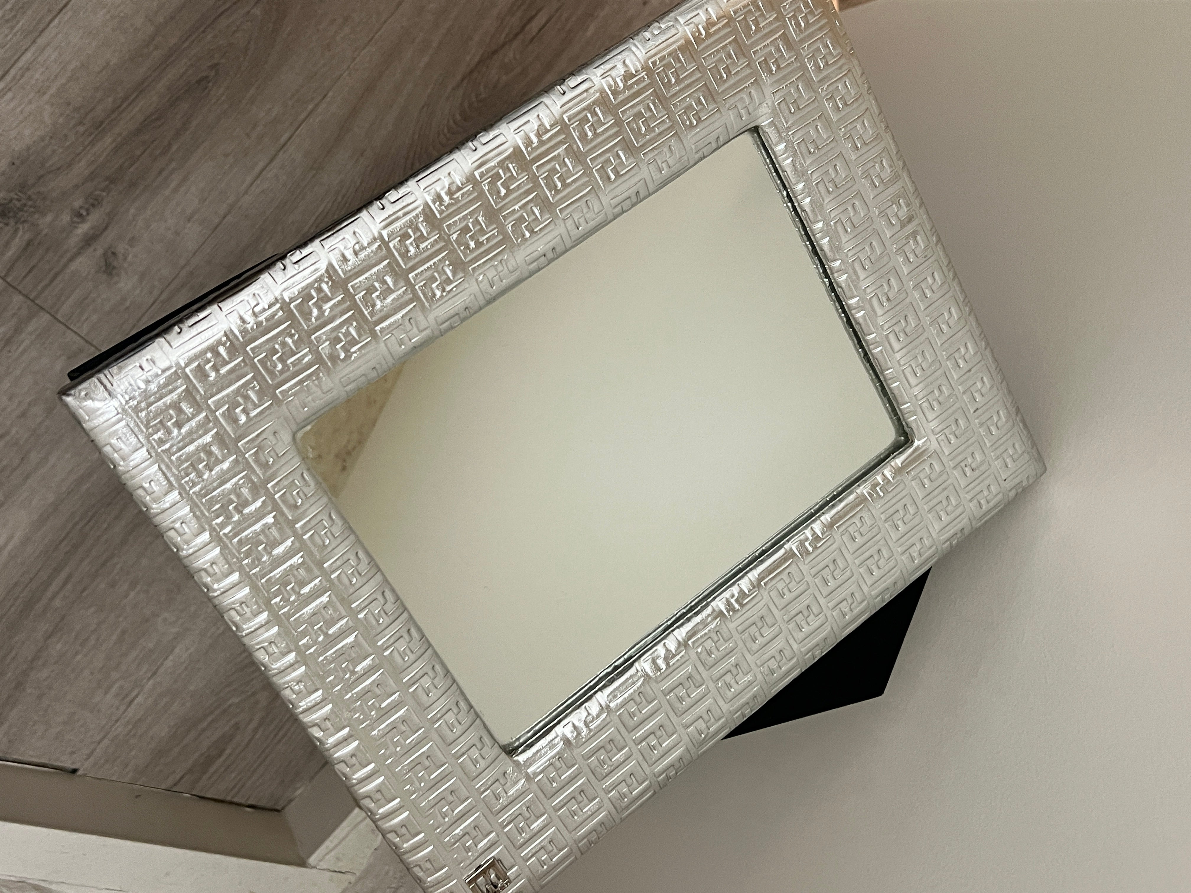 Fendi Silver leather mirror AKC1152