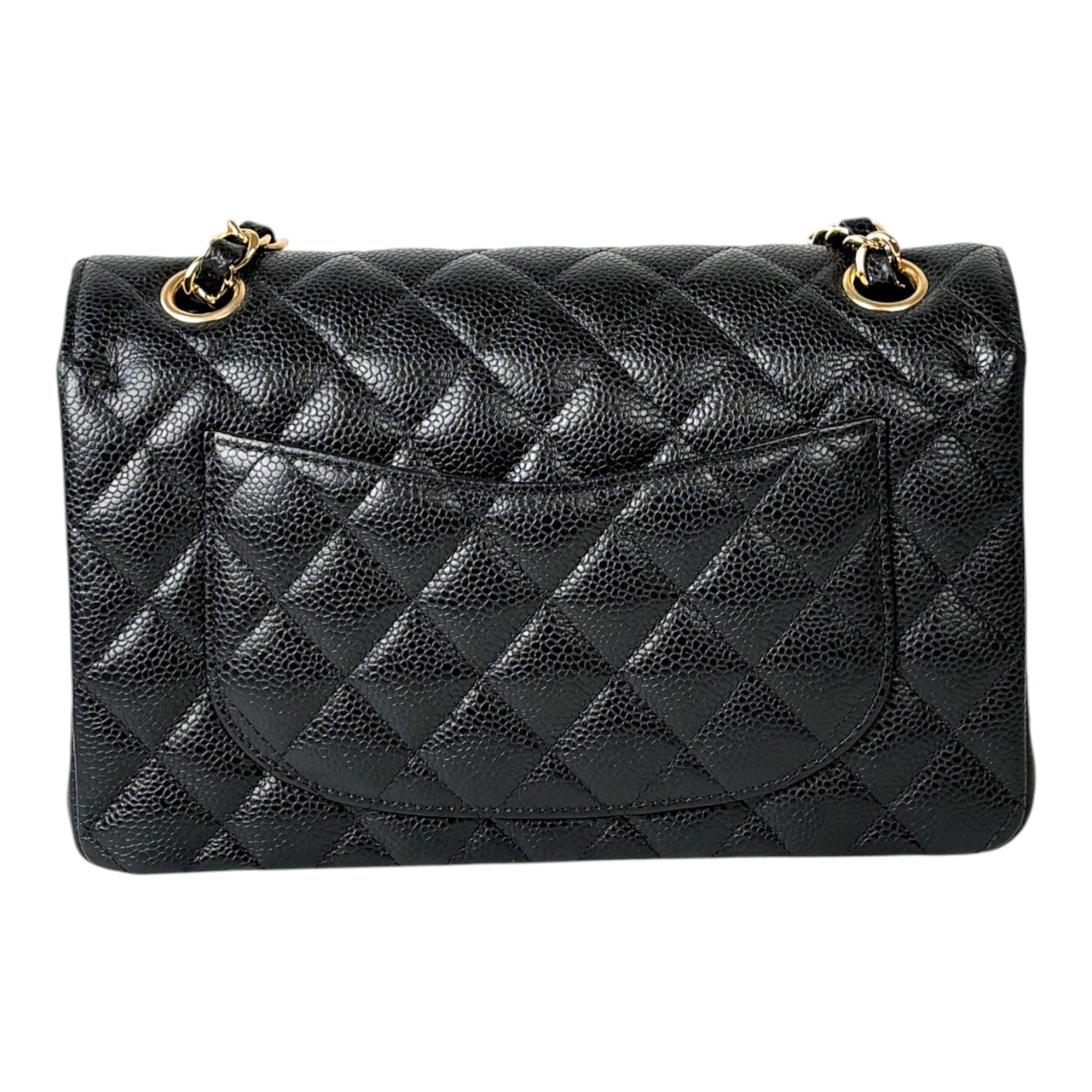 Chanel Small Black Classic Flap Bag in Caviar with GHW