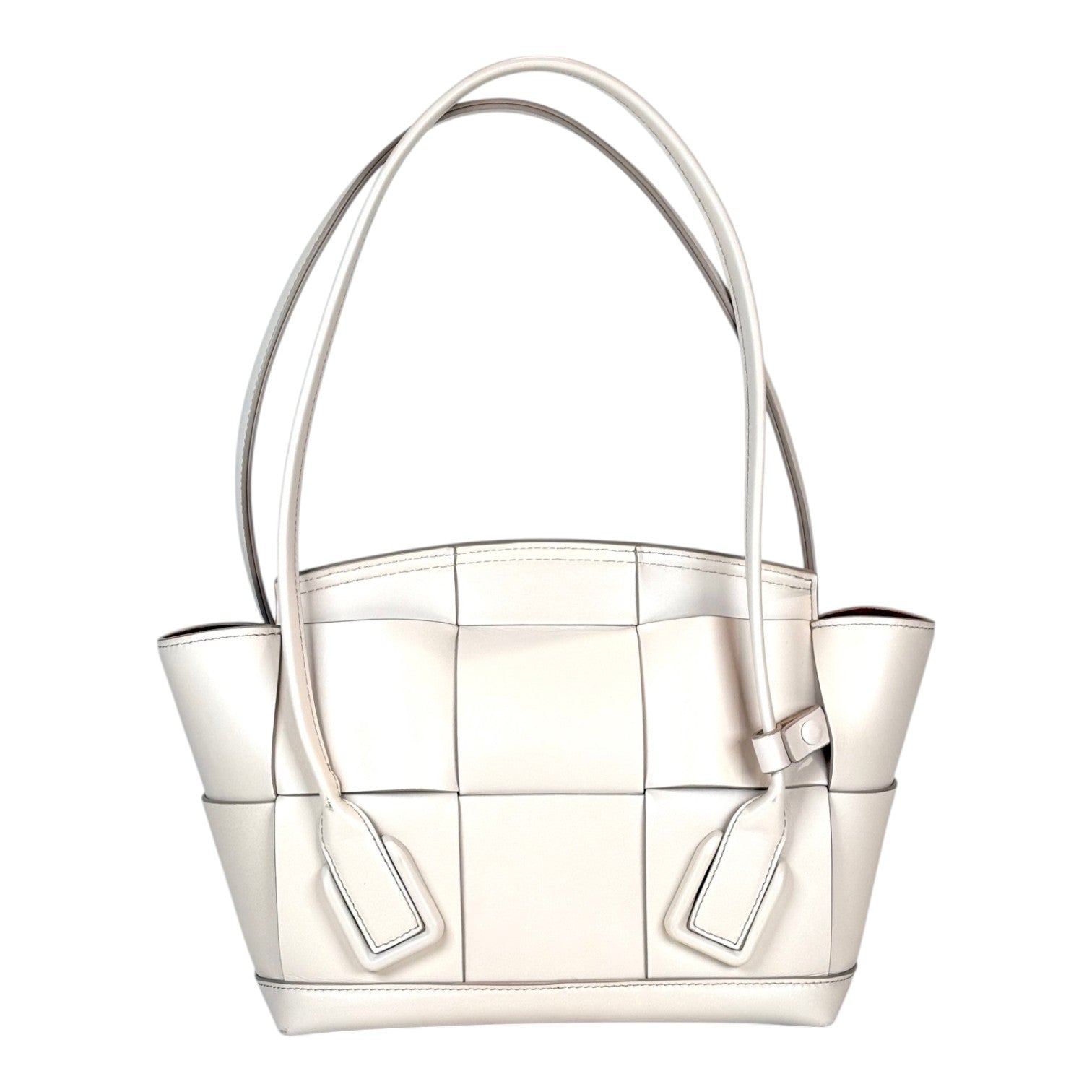 Bottega Veneta Arco Small White Bag - Full Set