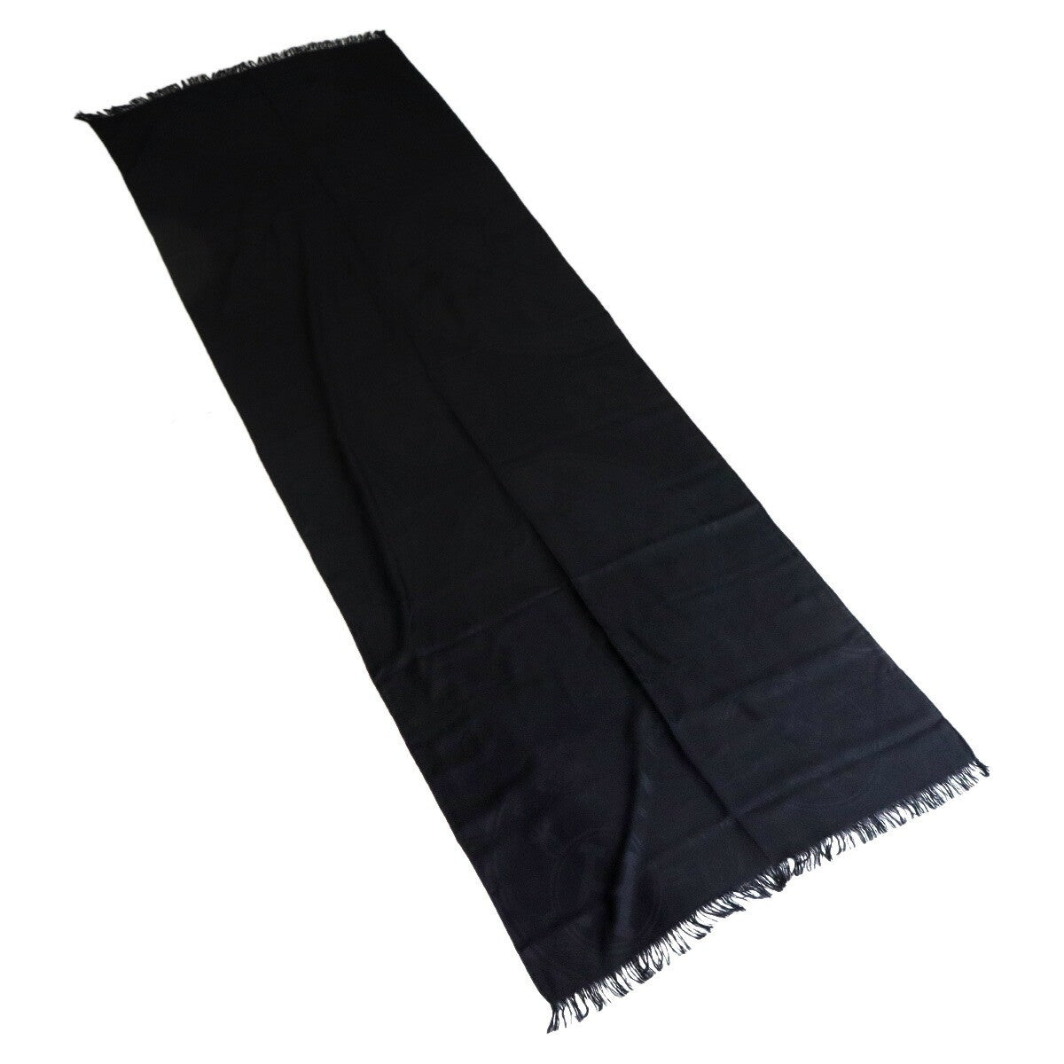 HERMES New Libris Stola Sciarpa Cashmere Soie Nero Scialle Accessorio 902933532