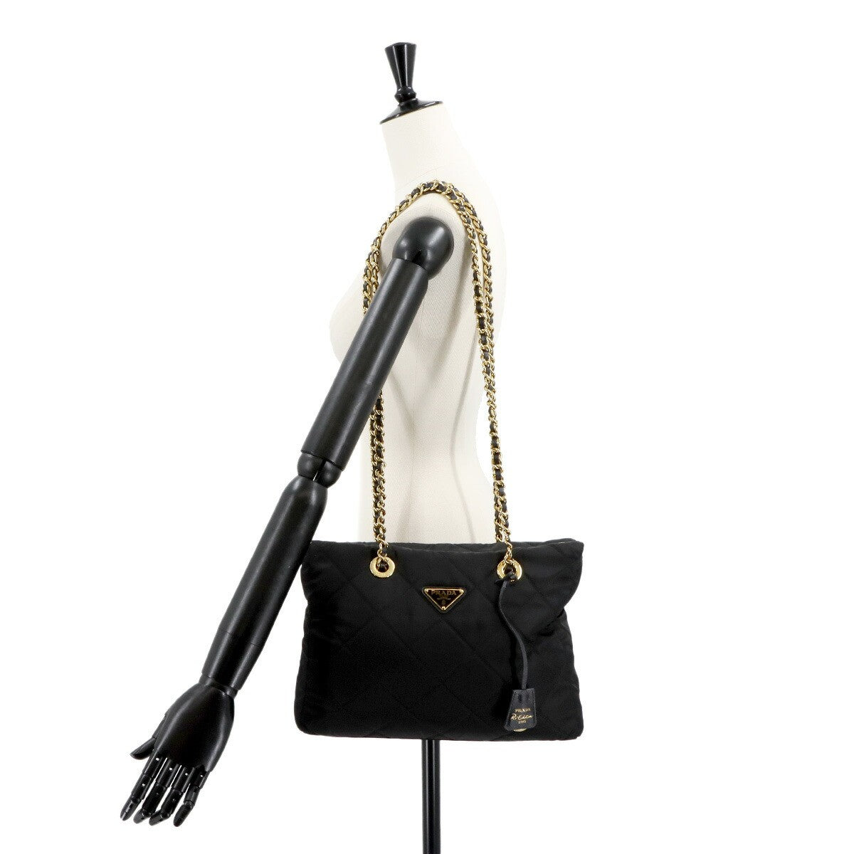 PRADA Re-Edition 1995 Shoulder Bag Nylon Leather Black 1BG529 902966759