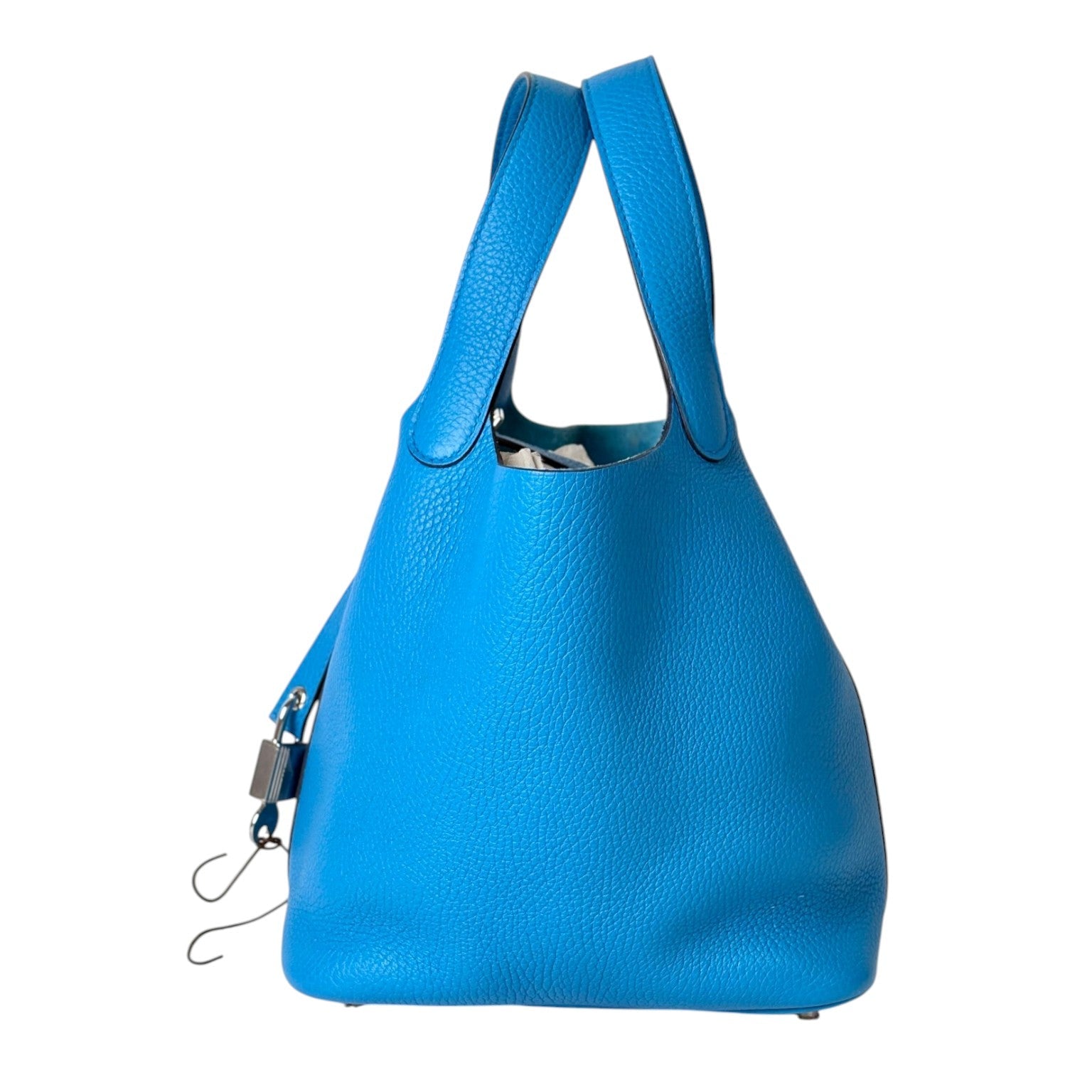 Hermes Picotin 18 Blue Bag in Clemence with PHW