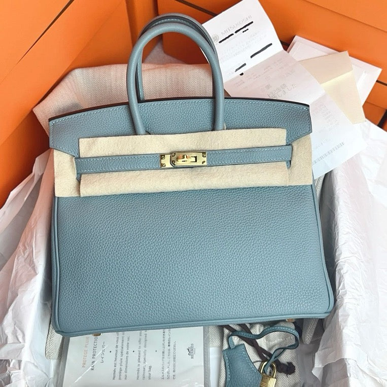 Hemes Birkin 25 Blue Ciel Togo GHW #Y - Preloved SYC2222