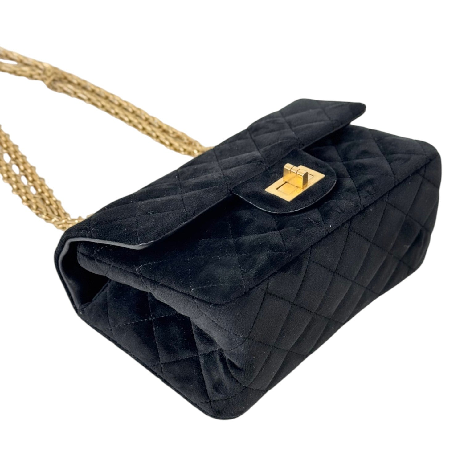 Chanel Black Velvet Mini Re-Issue Bag