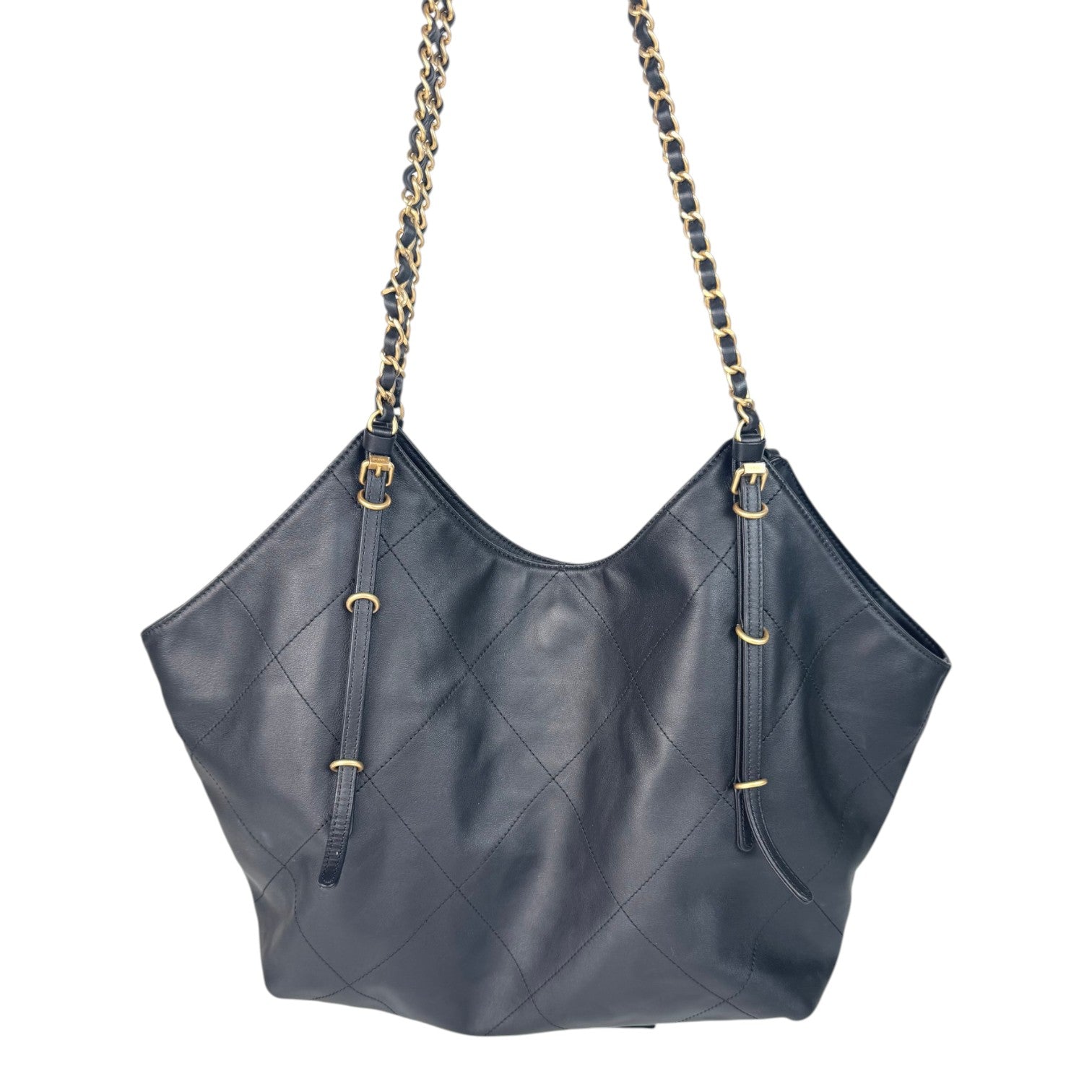 Chanel 25S Large Black Calfskin Tote Bag