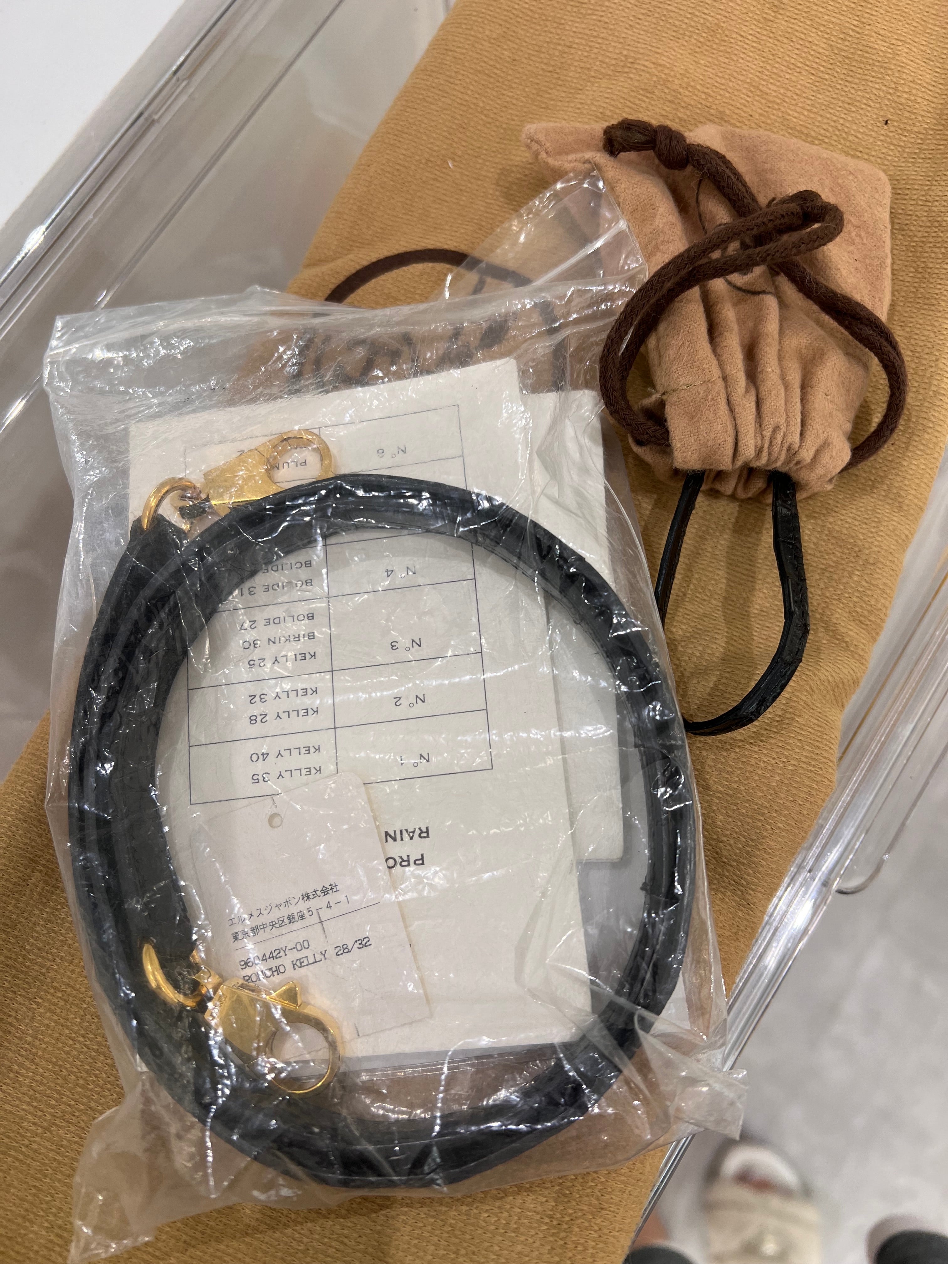 Hermes Vintage Kelly 28 Sellier Black Shiny Porosus GHW #V Circle (Y1992) SCKH4103