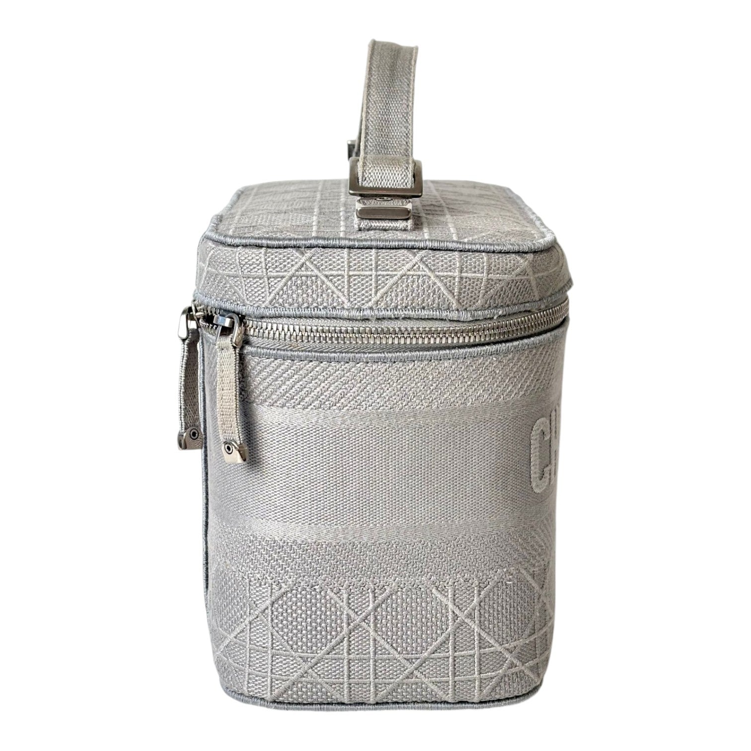 Dior Grey Canvas Vanity Case Bag