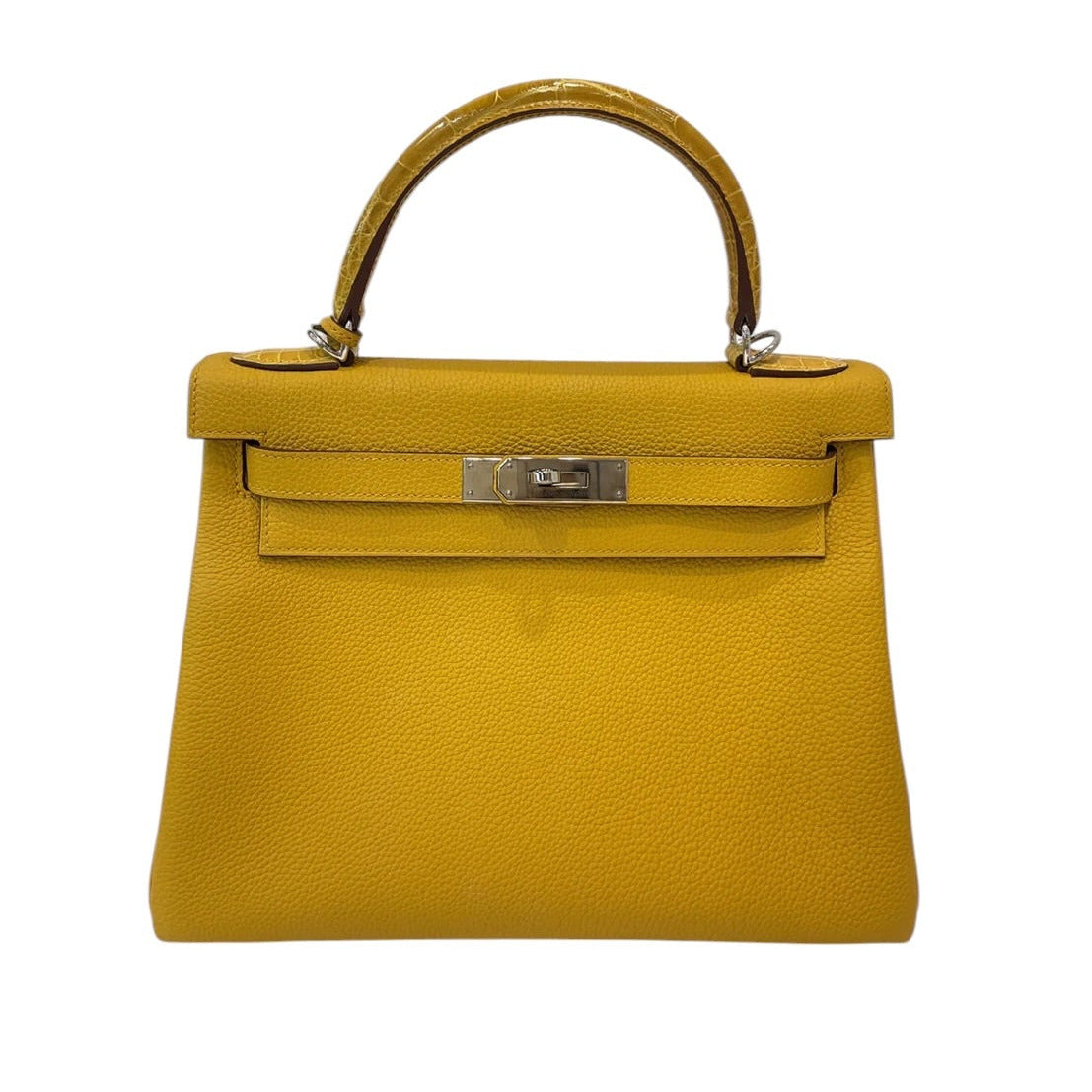 Hermès Kelly 28 Retourne 9D Jaune Ambre with PHW