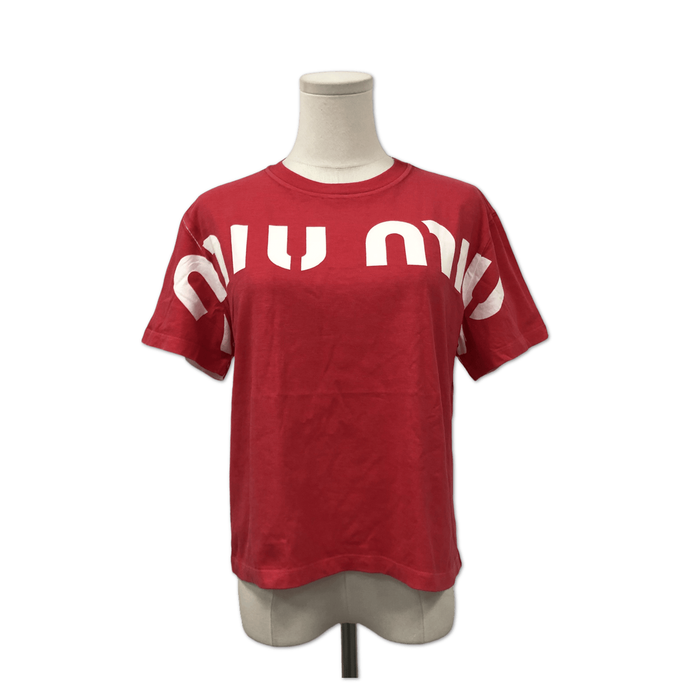 Miu Miu Miu Miu Red Chest Logo T-Shirt size S C1365322452