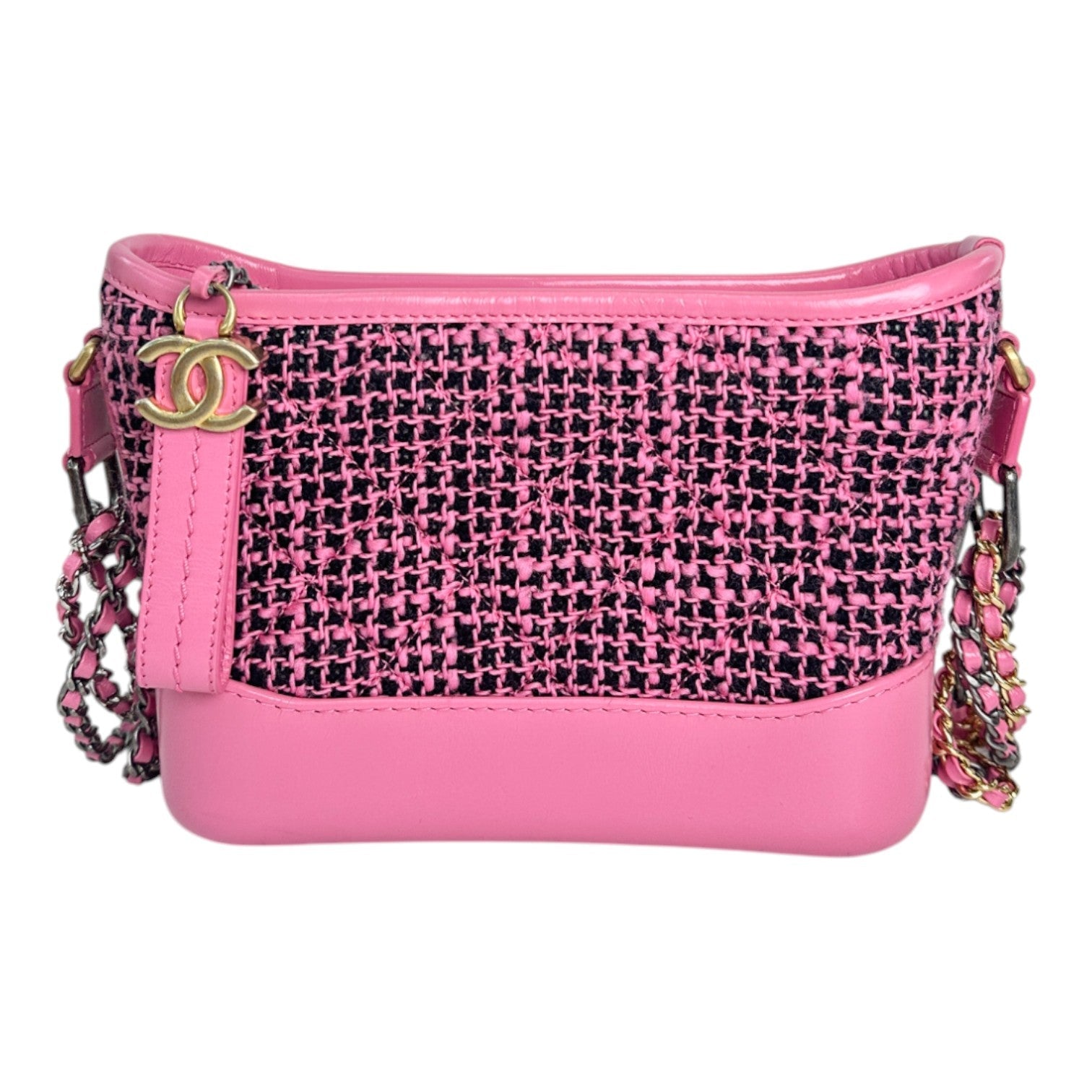 Chanel 19B Gabrielle Small Tweed Pink/Black Bag
