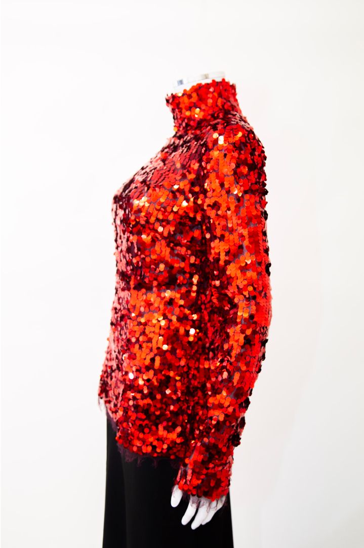 Dolce & Gabbana L/S Sequin Top Red 14