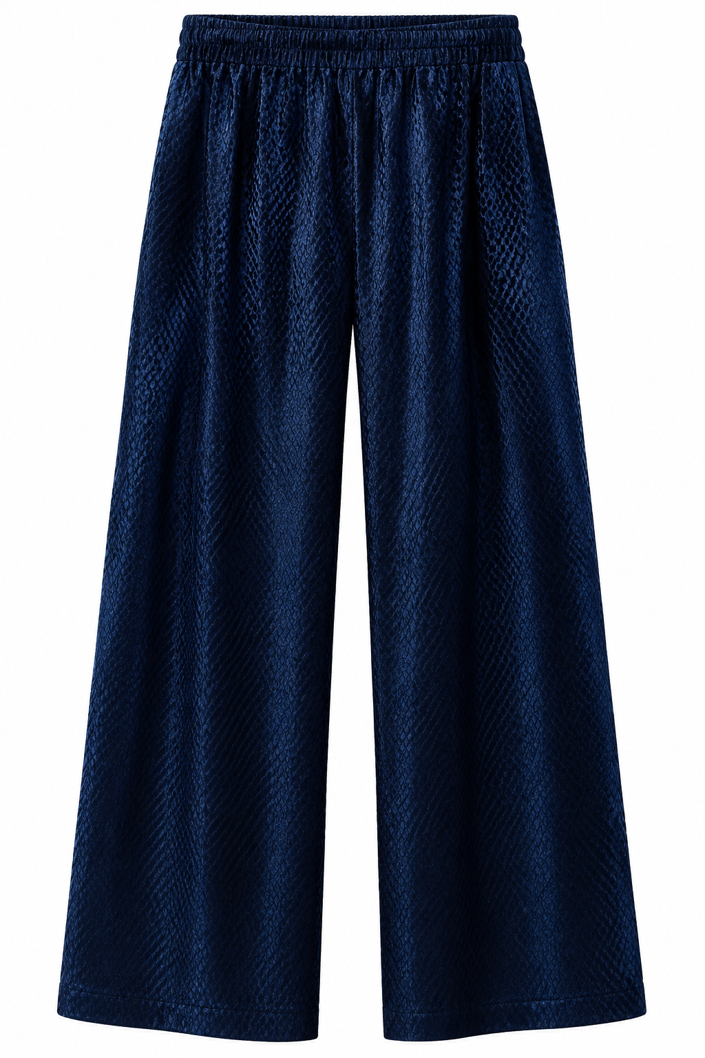 TROUSER TEXTURED VELVET NAVY BLUE MCL13572