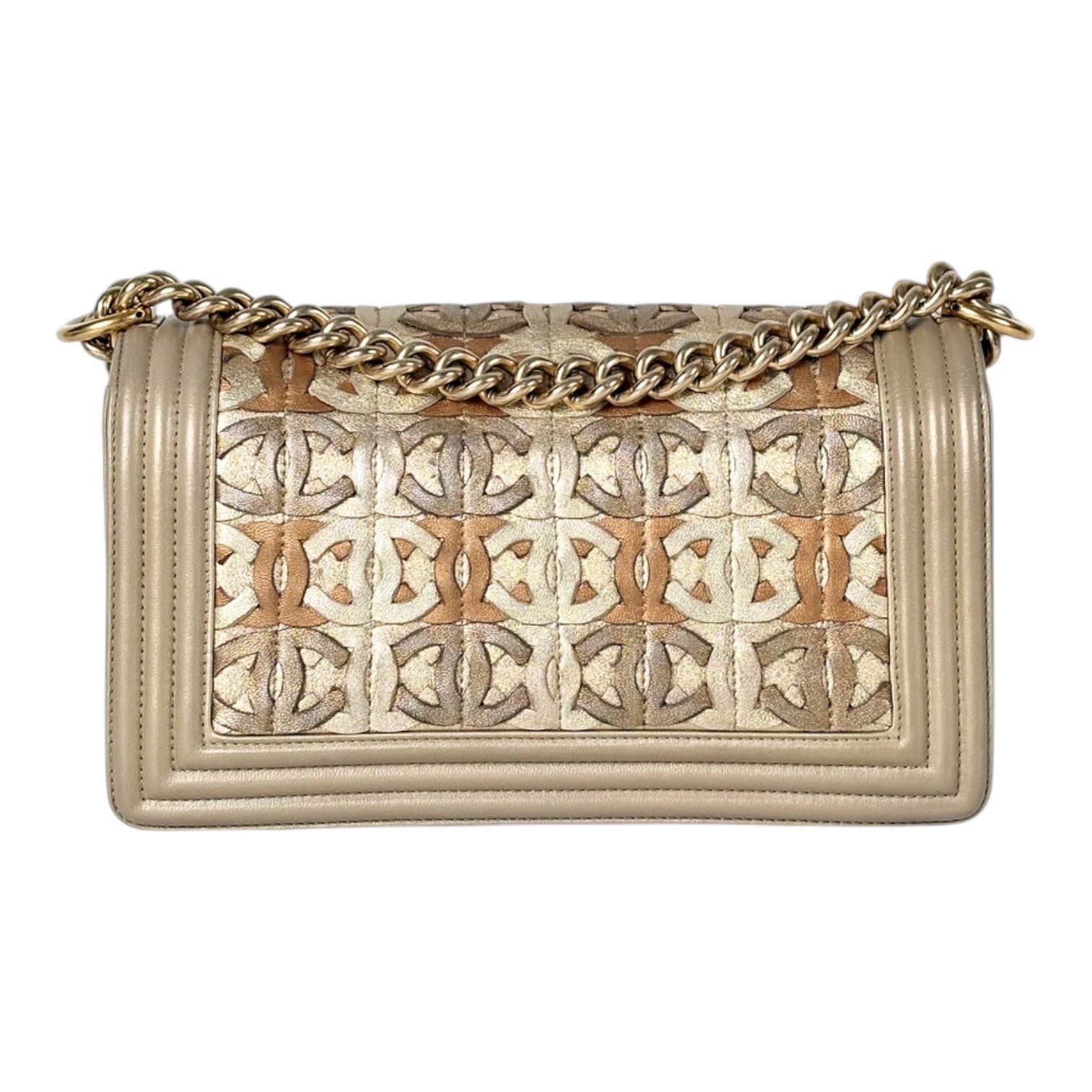 Chanel Leboy Bag Medium Gold Color With CC Logo