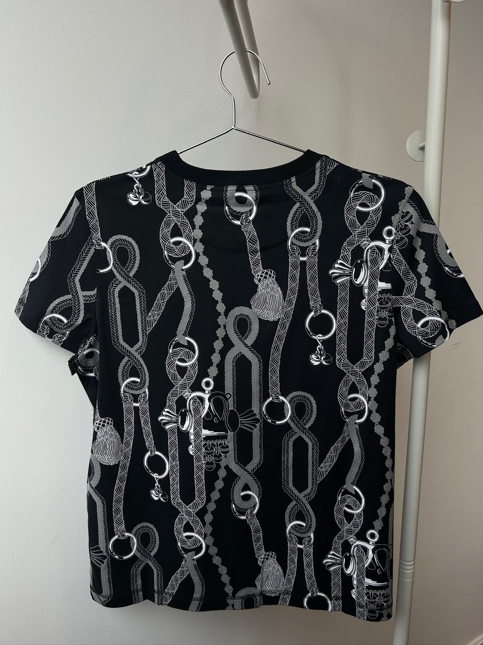 Size 40 - Hermès Palefroi Remix Black straight t-shirt