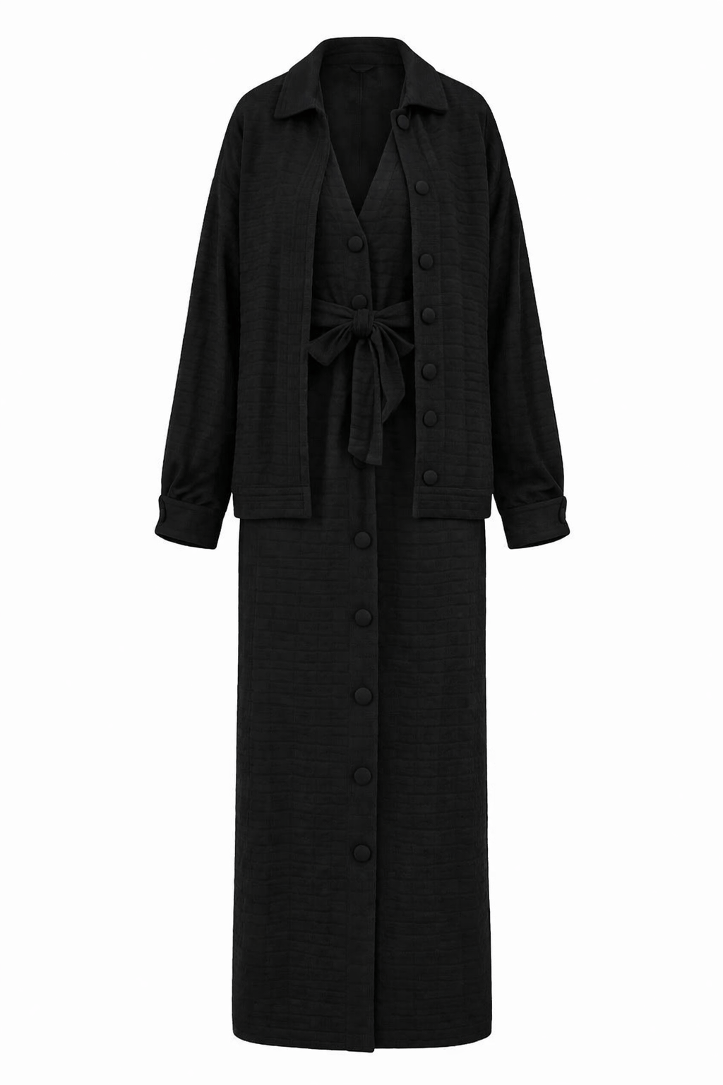 DRESS BLACK OVERSIZED FRINGES MCL00760