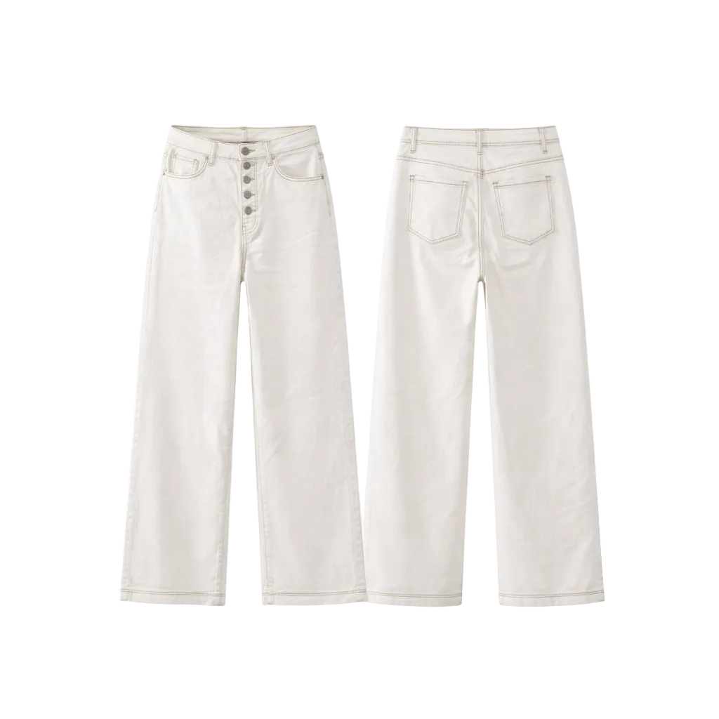 WHITE DENIM TROUSERS (بنطلون) "ANDY"