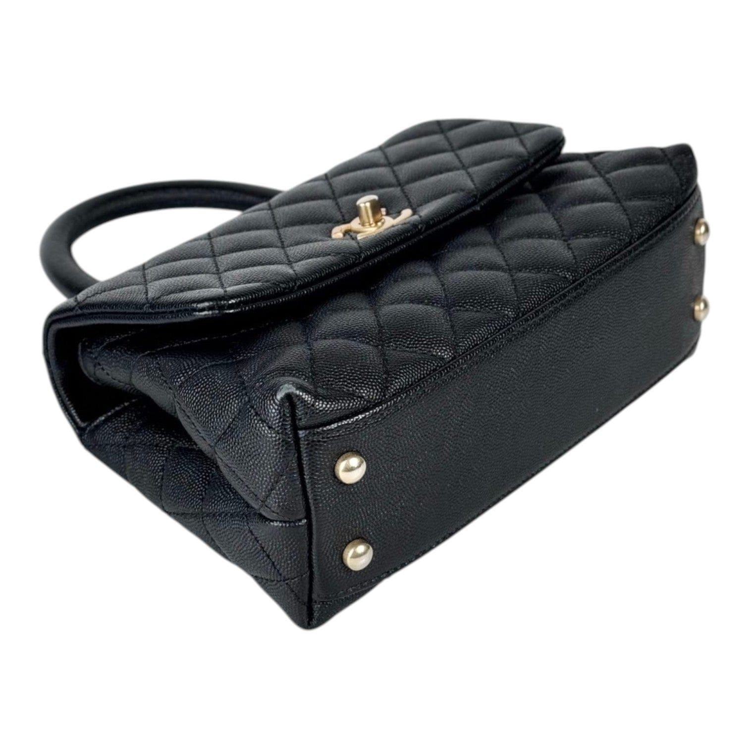 Chanel Coco Handle Small Black Caviar GHW Bag