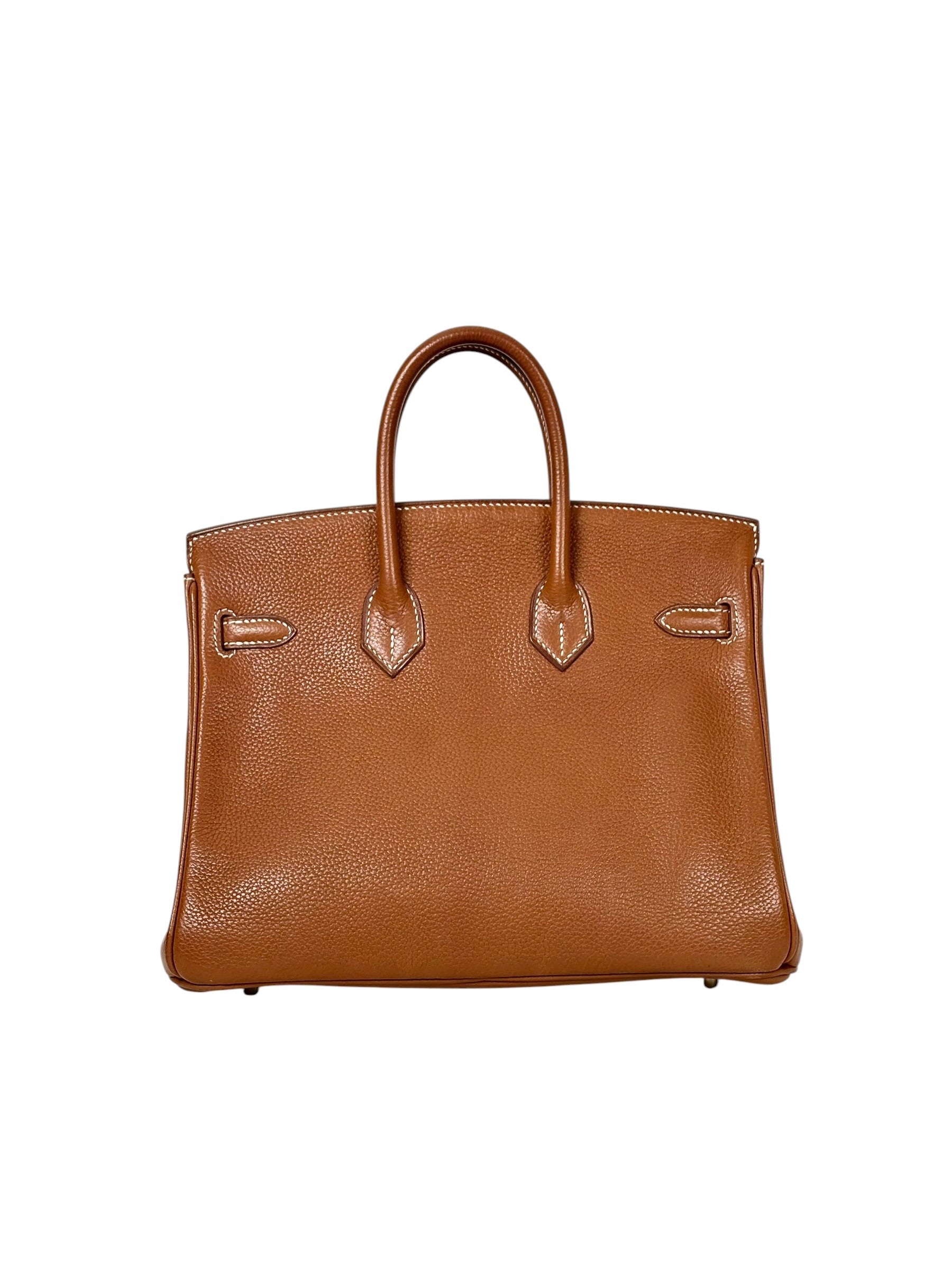 Hermes Birkin 25cm in Barenia Leather - Full Set