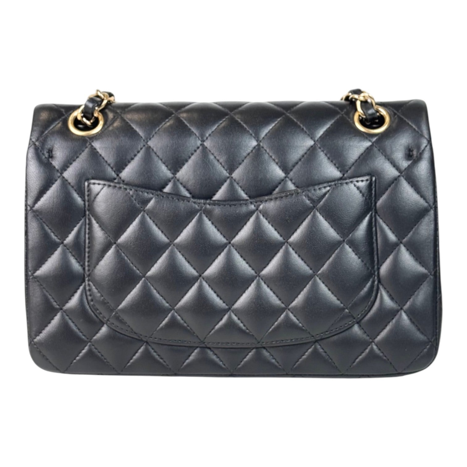 Chanel Classic Flap Small Black Gold Lambskin - Full Set