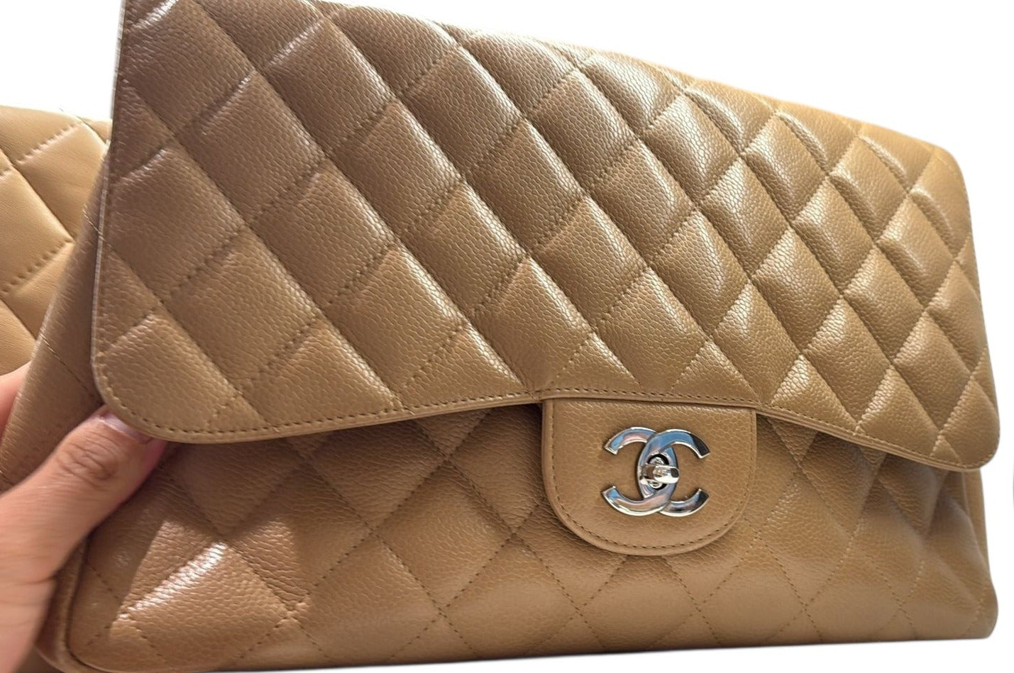 Chanel Beige Classic Flap Bag